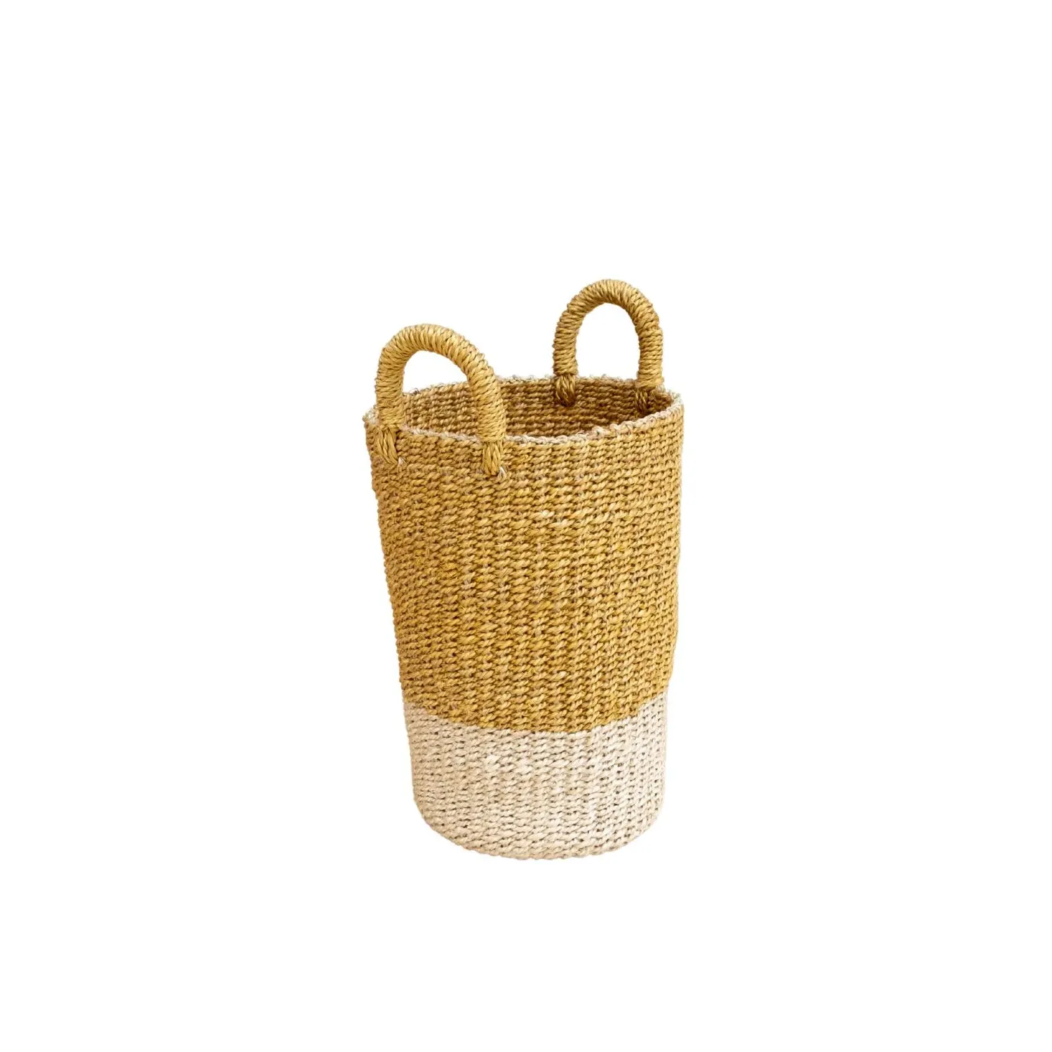 Handwoven Vase Basket - Yellow