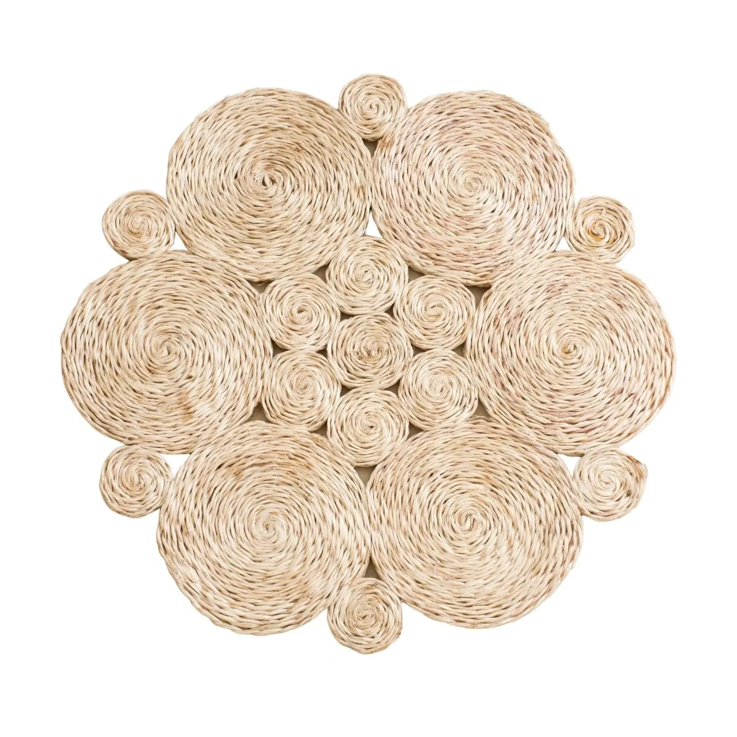 Neutrals Set of Two Natural Discs Woven Placemat - Abaca image