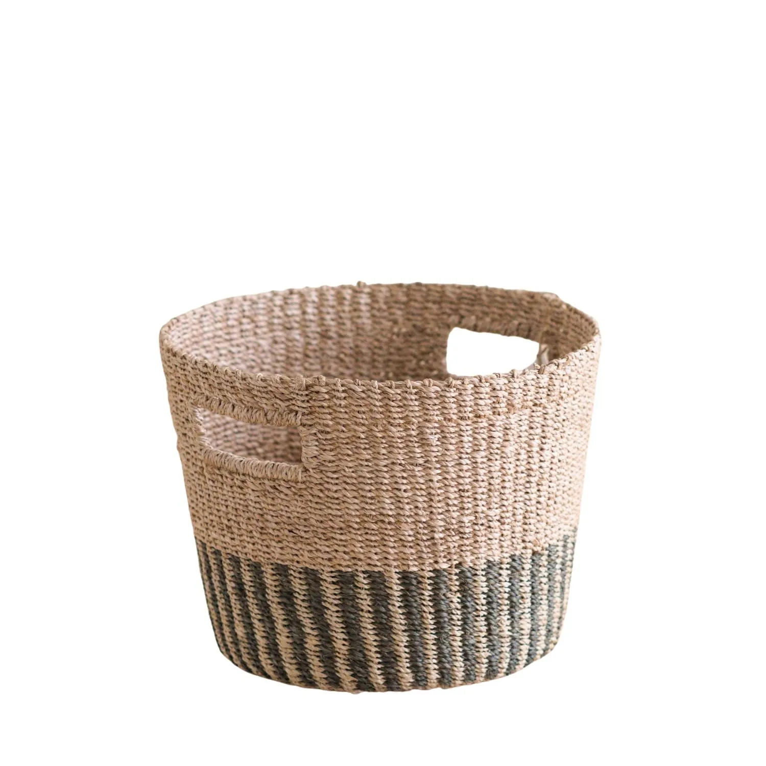 Neutrals Tapered Storage Basket - Grey, Manila Hemp