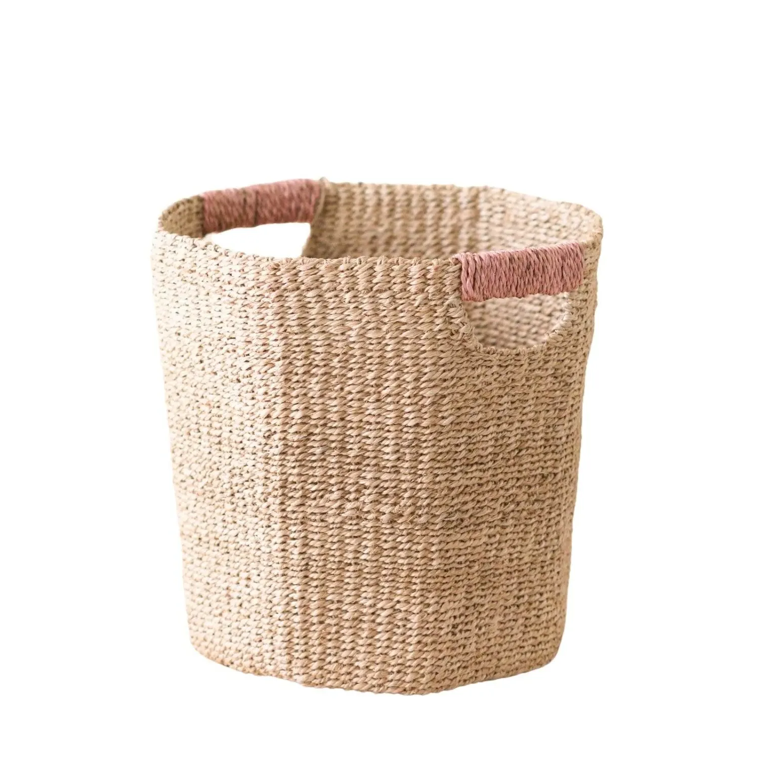 Octagon Storage Basket - Orange, Manila Hemp