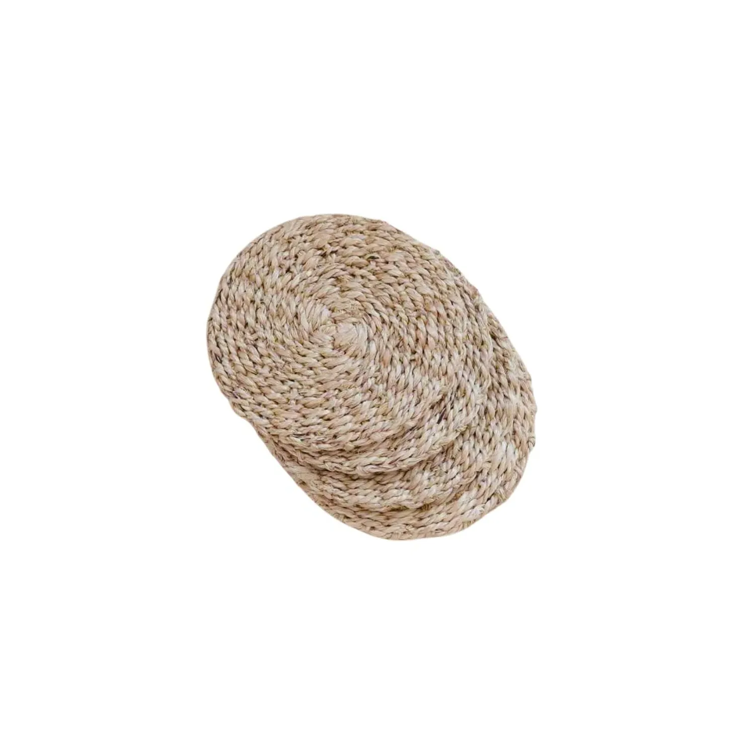 Round Coasters Set of Four - Neutrals, Abaca