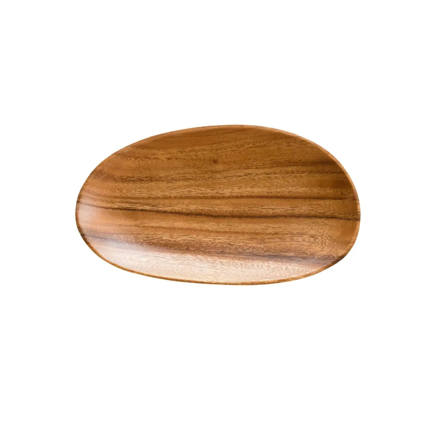 Set of Two Oval Wood Tray - Acacia image