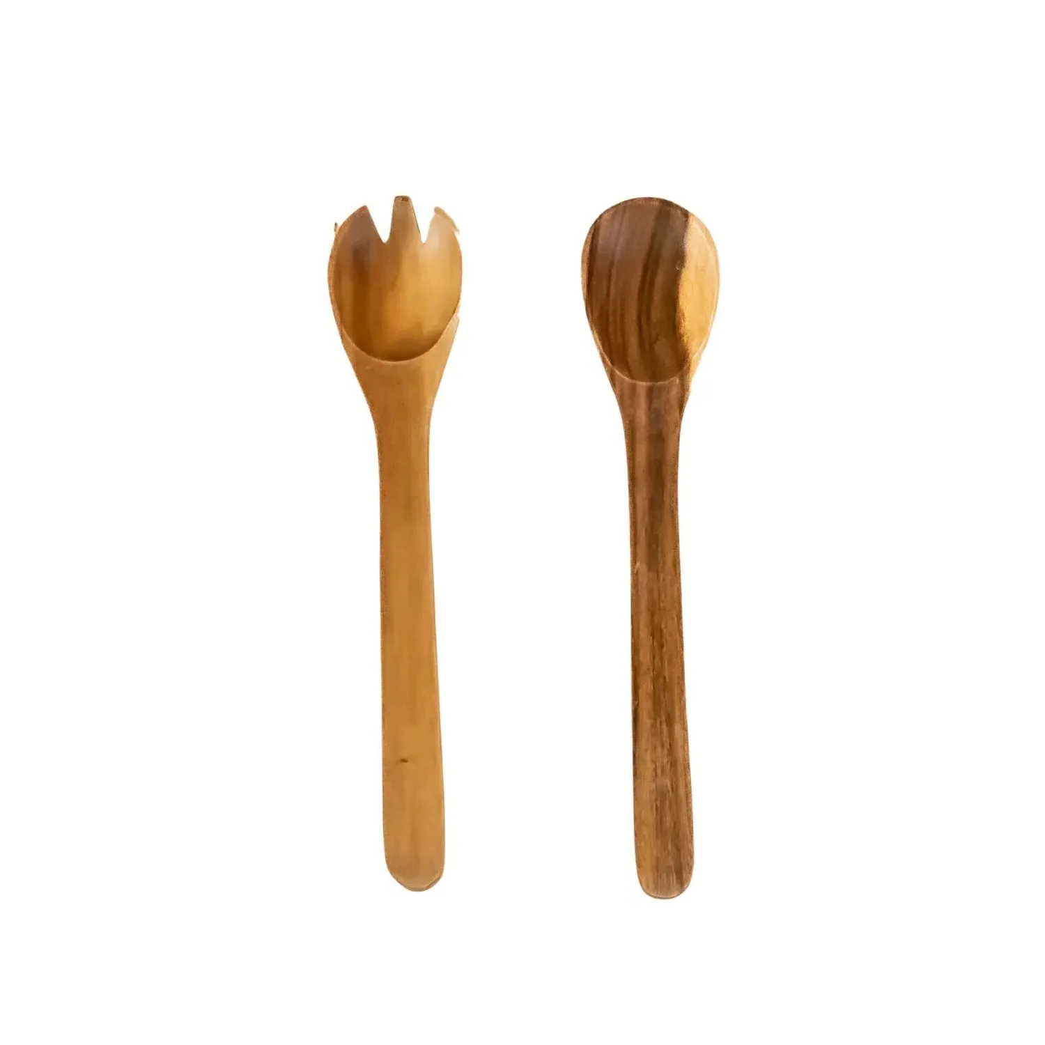 Spoon & Fork Set of Two - Brown, Acacia Wood image