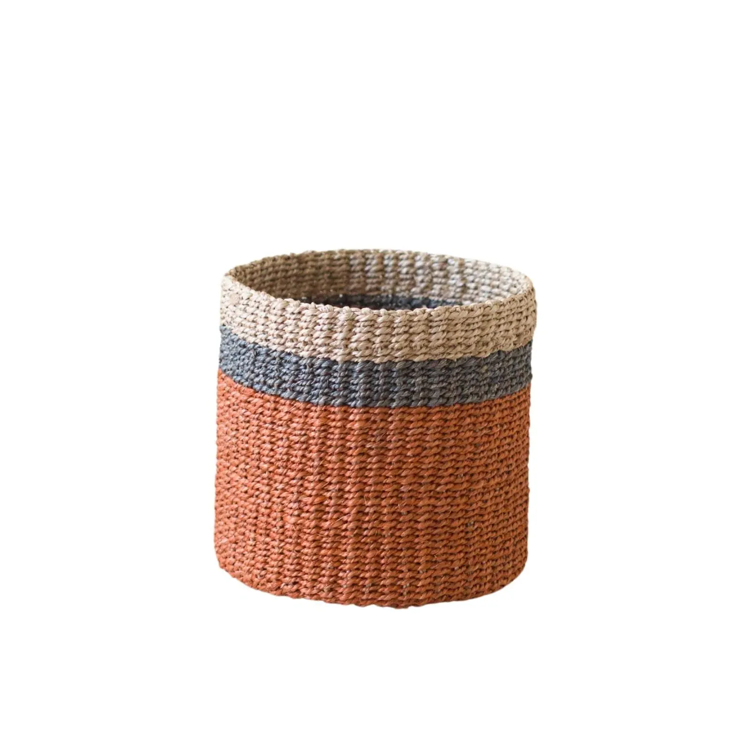 Tabletop Mini Basket - Coral, Manila Hemp