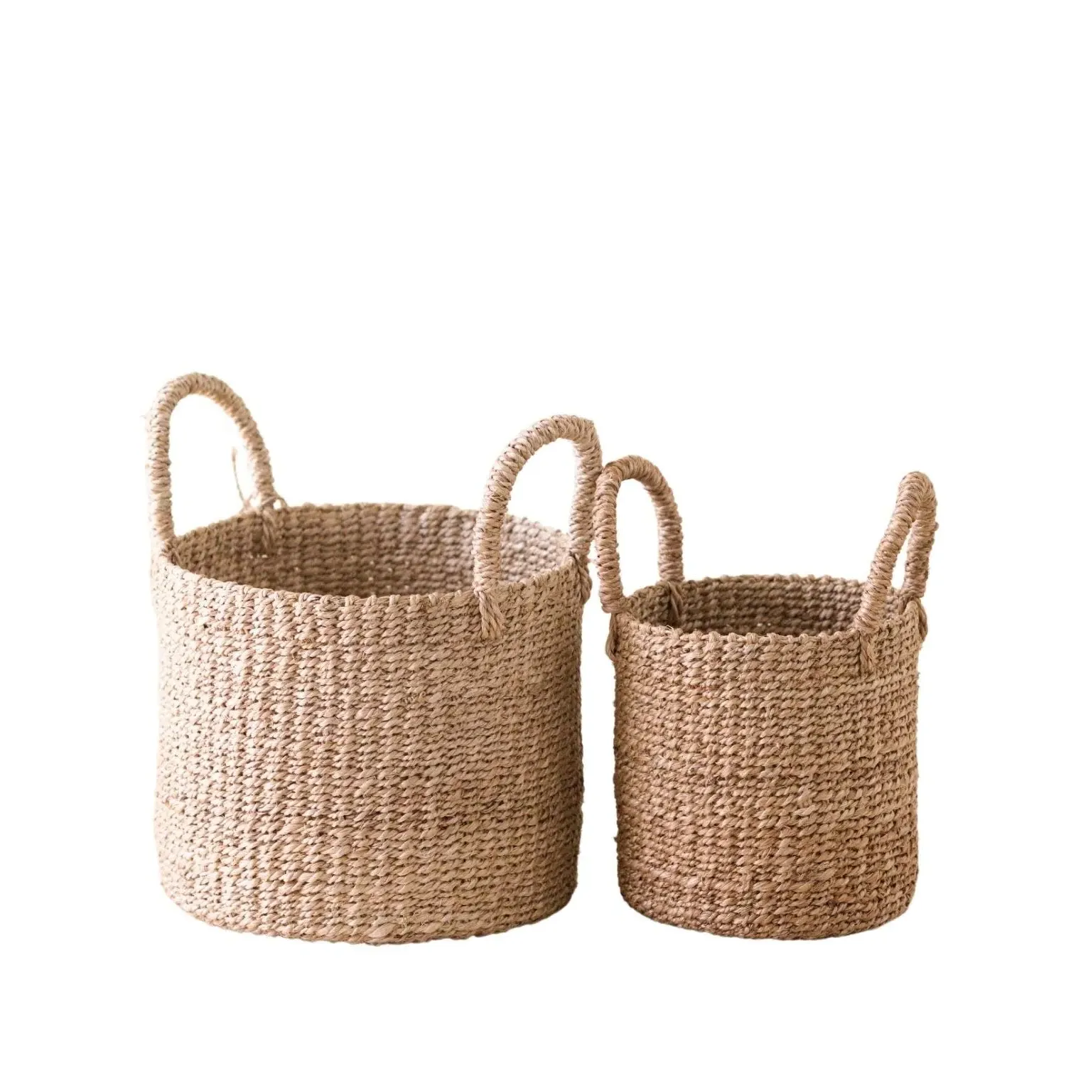 Tabletop Mini Basket with Handle Set of 2 - Manila Hemp