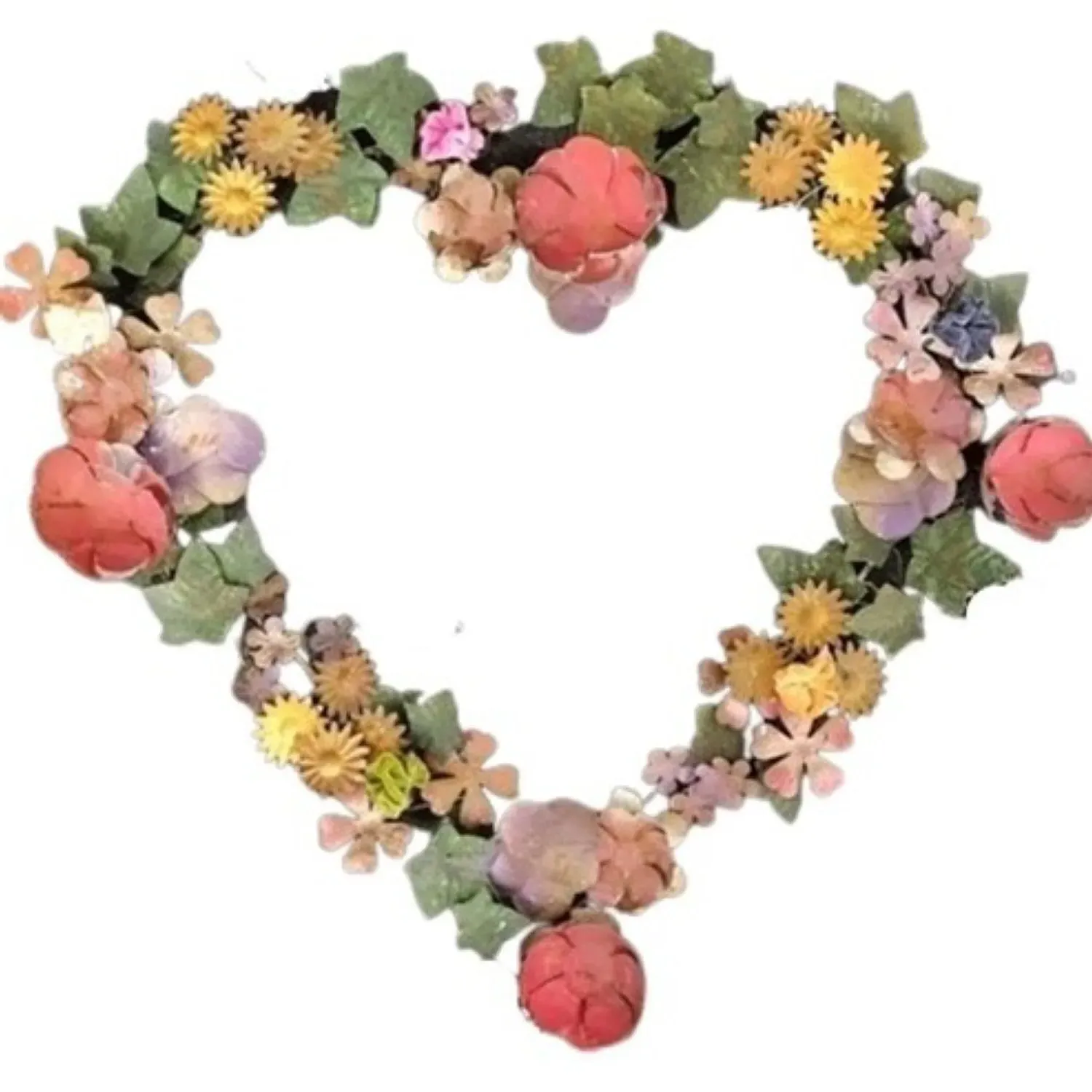 Heart Wreath with Buds - Multi-Colored image
