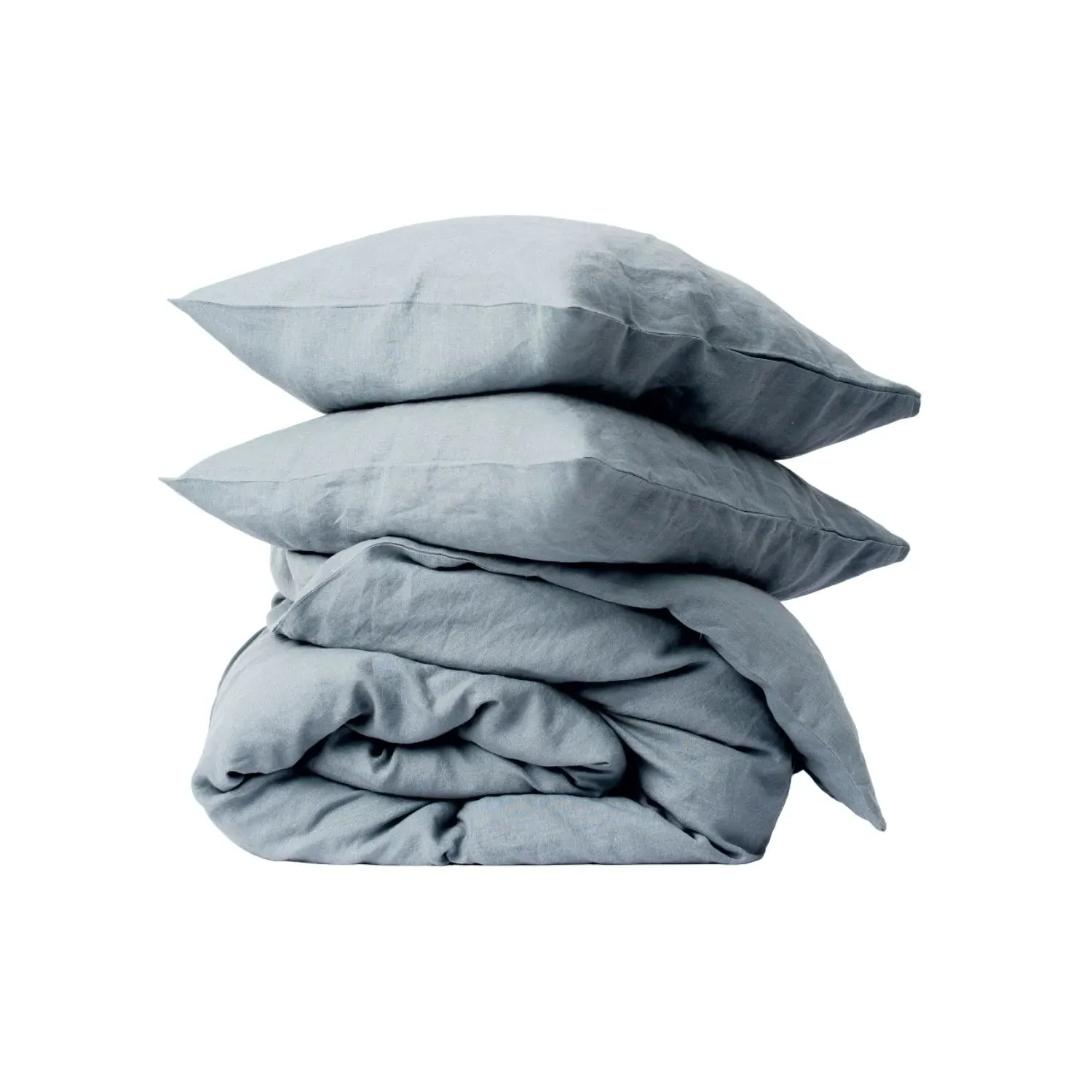 UK Double Duvet Cover Set - Blue, Linen image