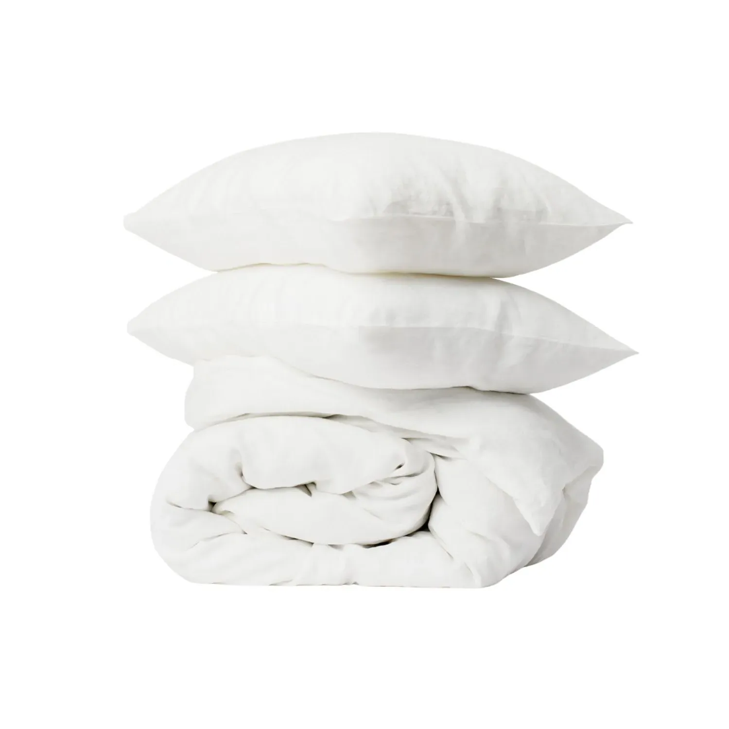 UK Double Duvet Cover Set - White, Linen image