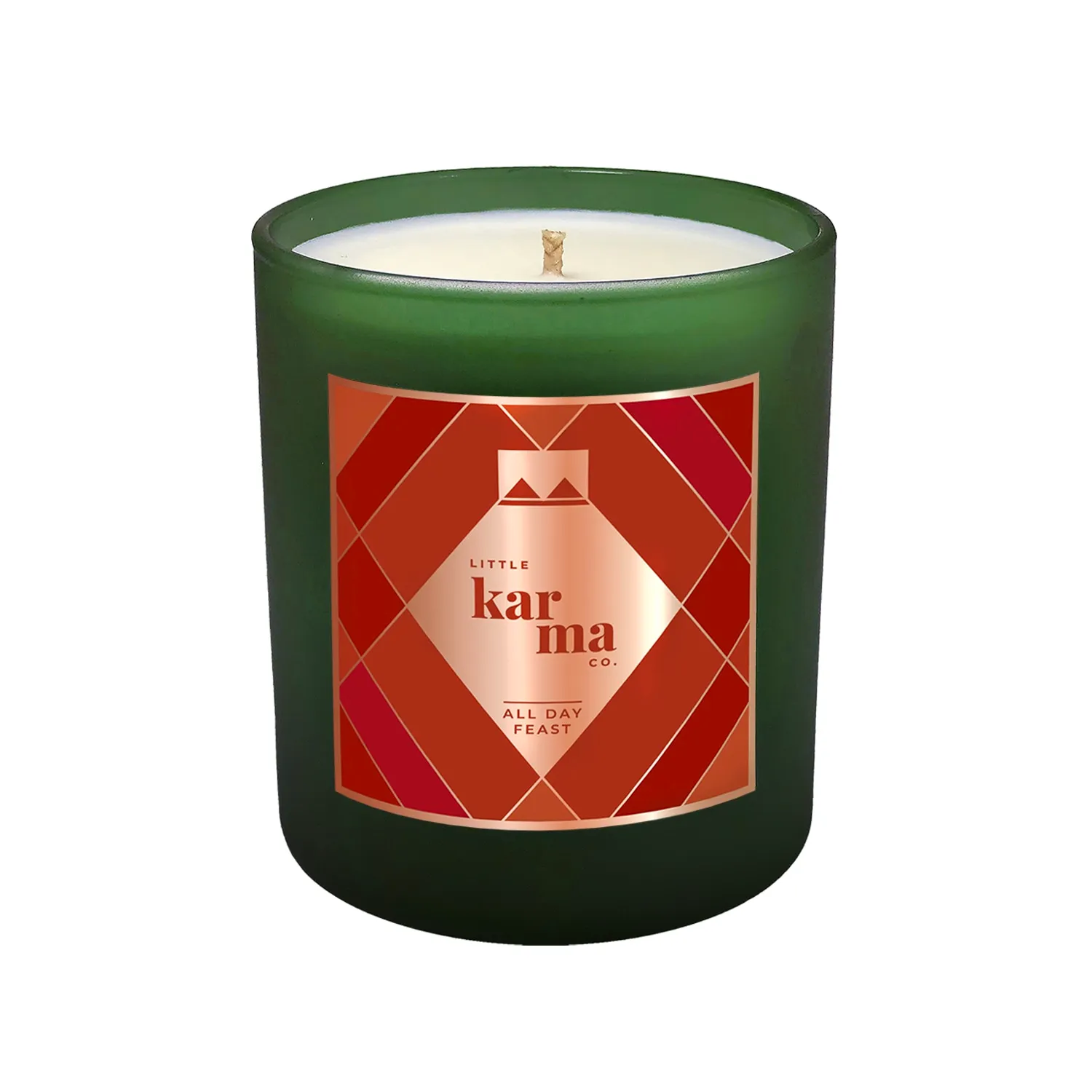 All Day Feast Large Candle Orange & Cinnamon - Green