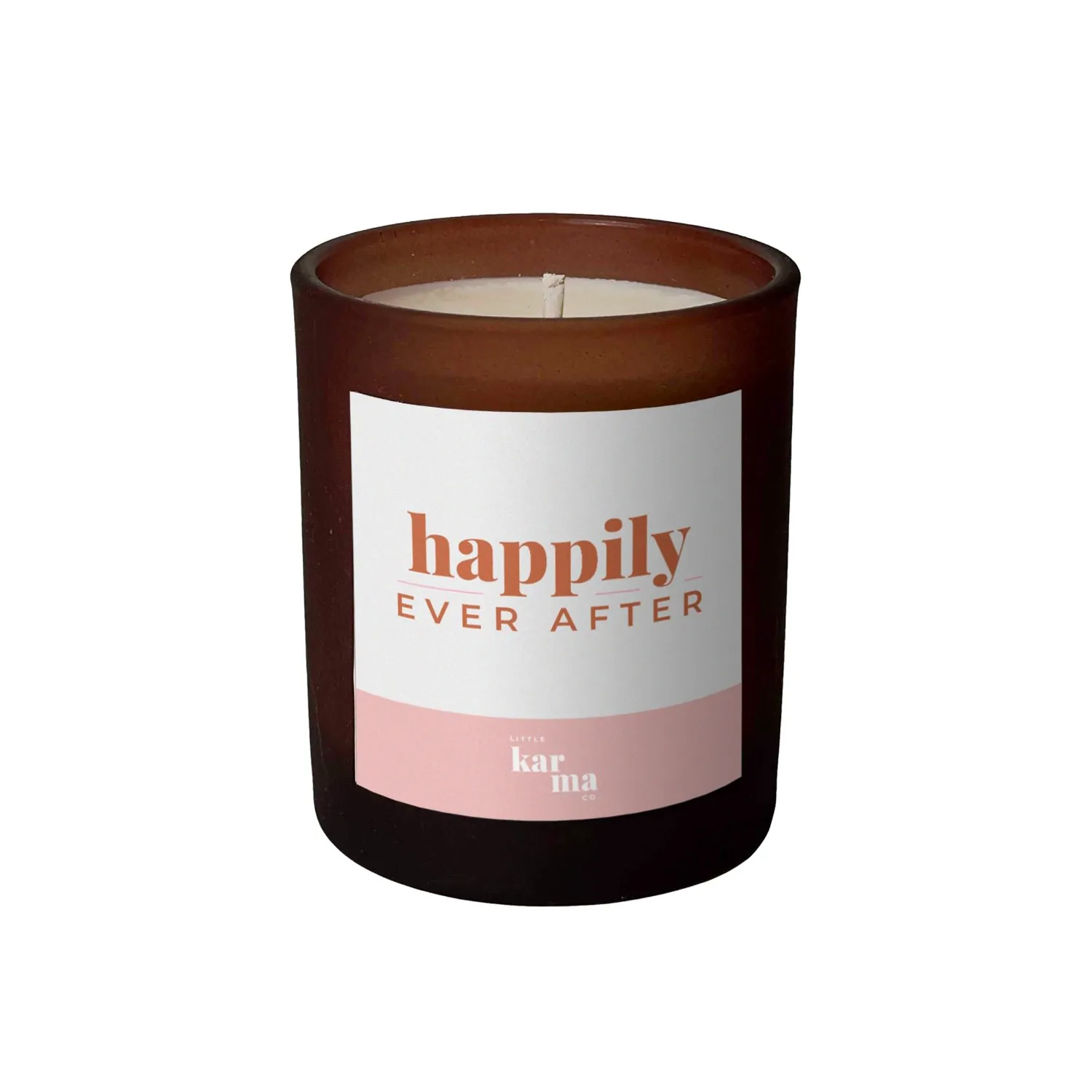 Happily Ever After Wedding Candle - Lavender Midi - White/Pink/Purple image