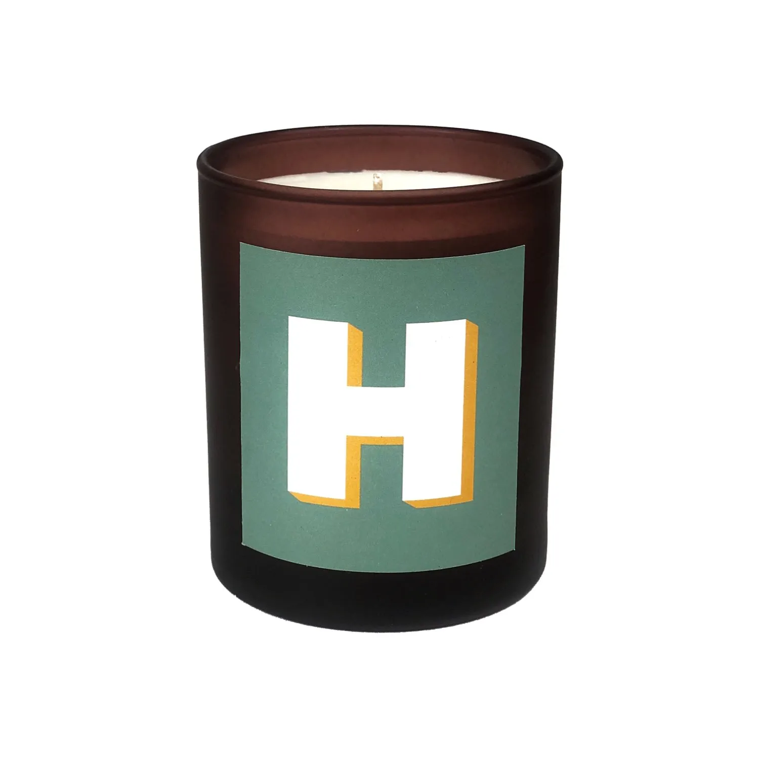 Initial H Candle - Green