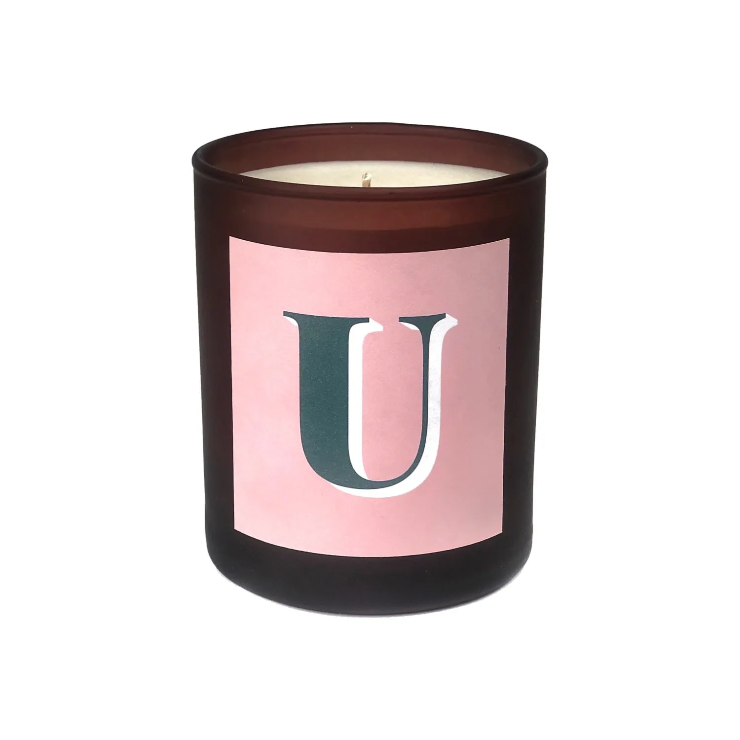 Initial U Candle - Pink