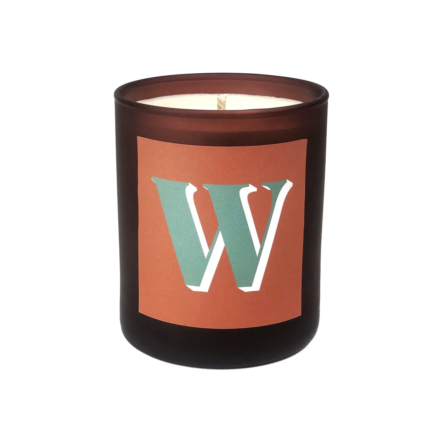 Initial W Candle - Orange