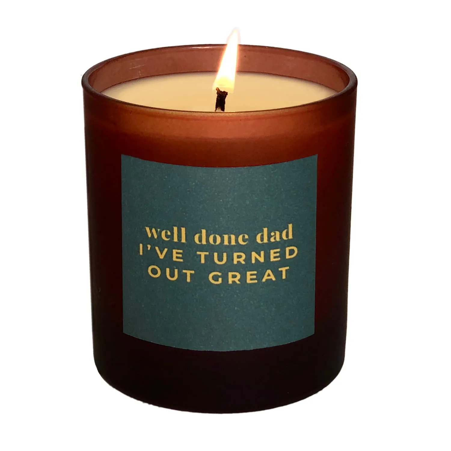 Kefi Large Well Done Dad Refillable Candle - Green