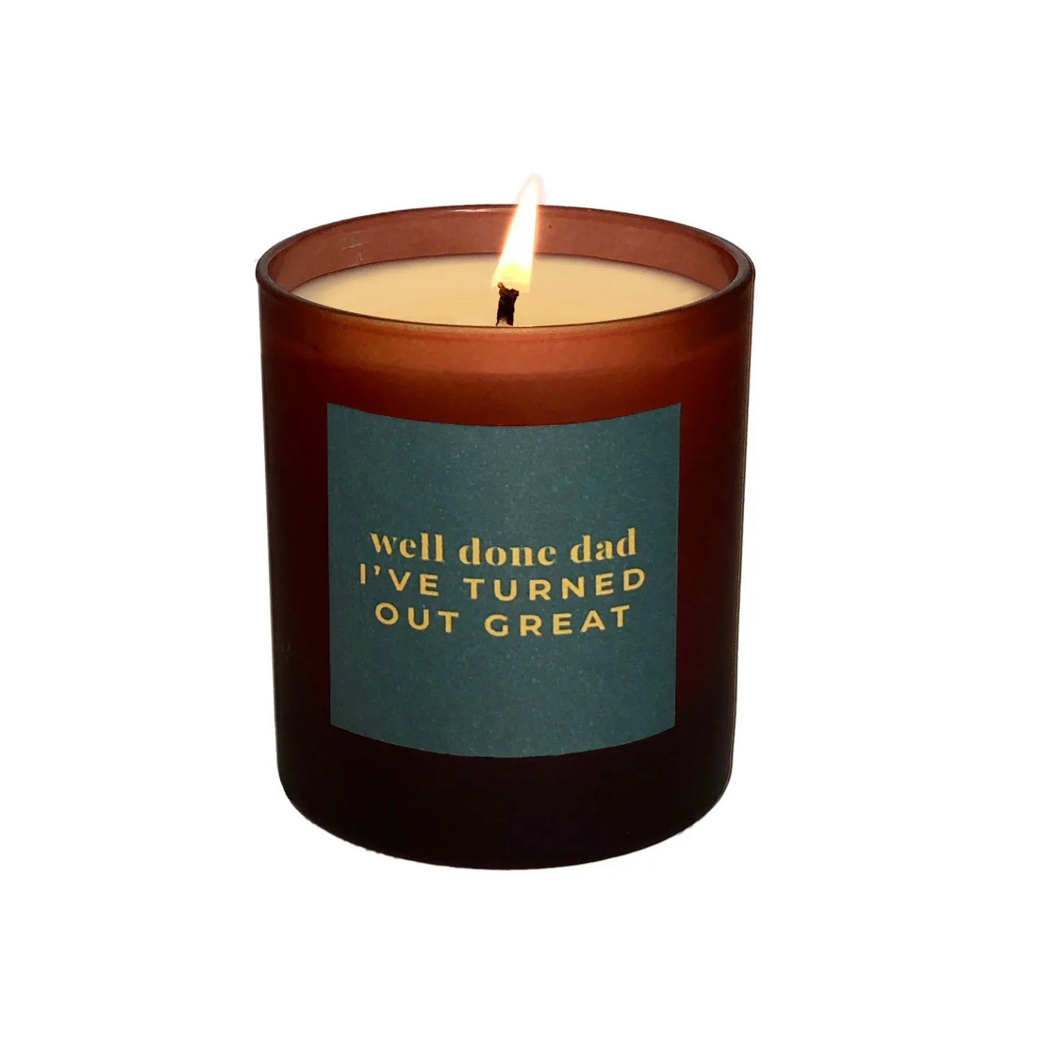 Kefi Midi Well Done Dad Refillable Candle - Green image