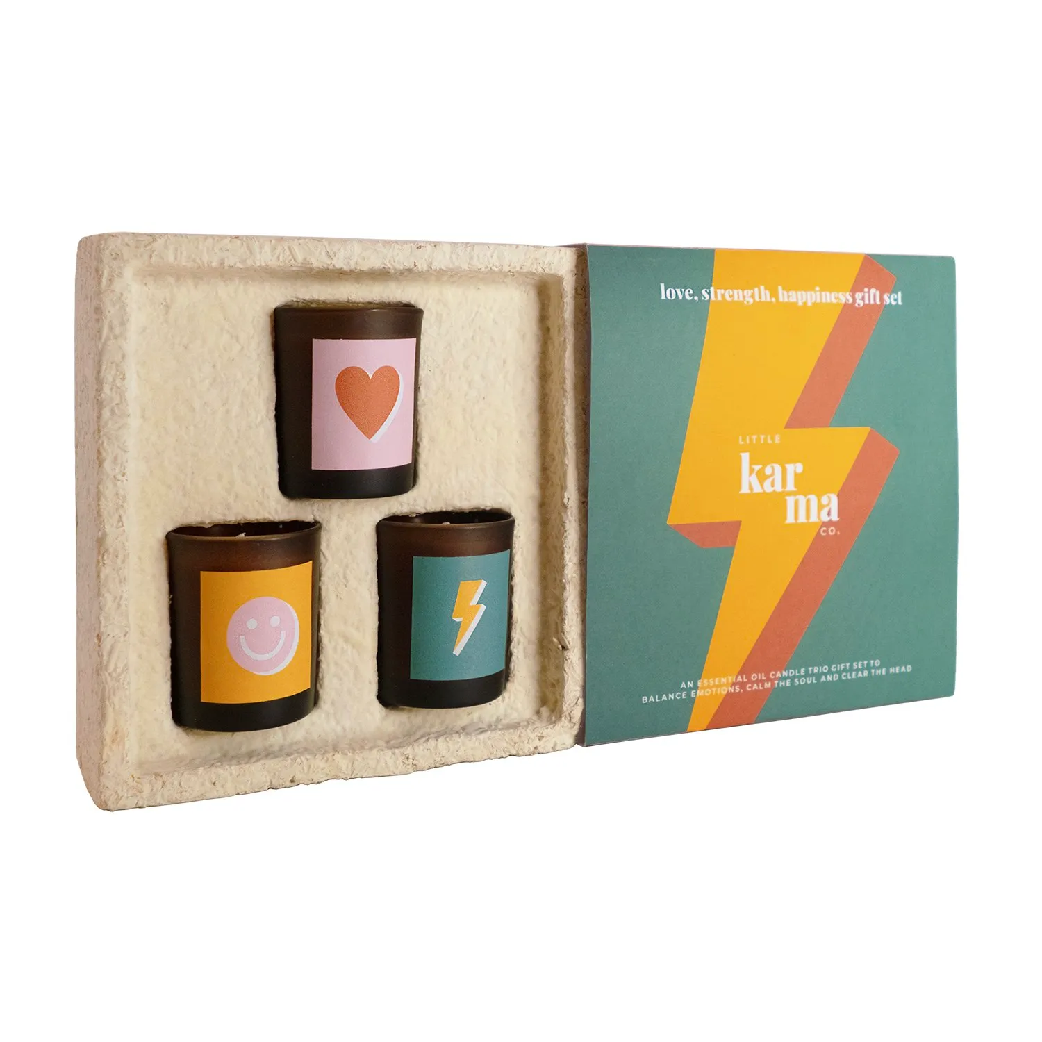 Love, Strength & Happiness Candle Gift Set - Multi-Color image