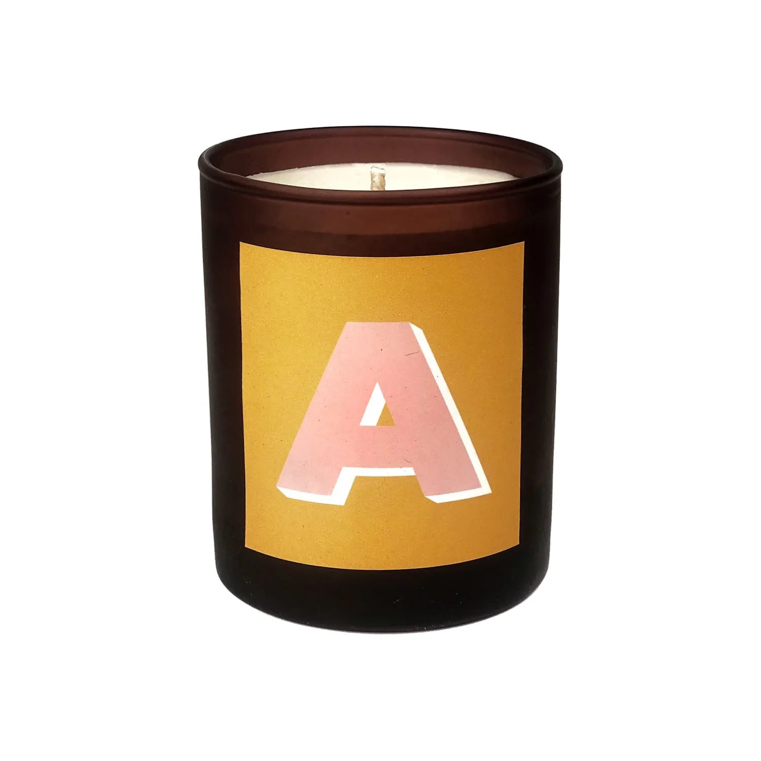Nom Initial A Refillable Alphabet Candle - Orange image