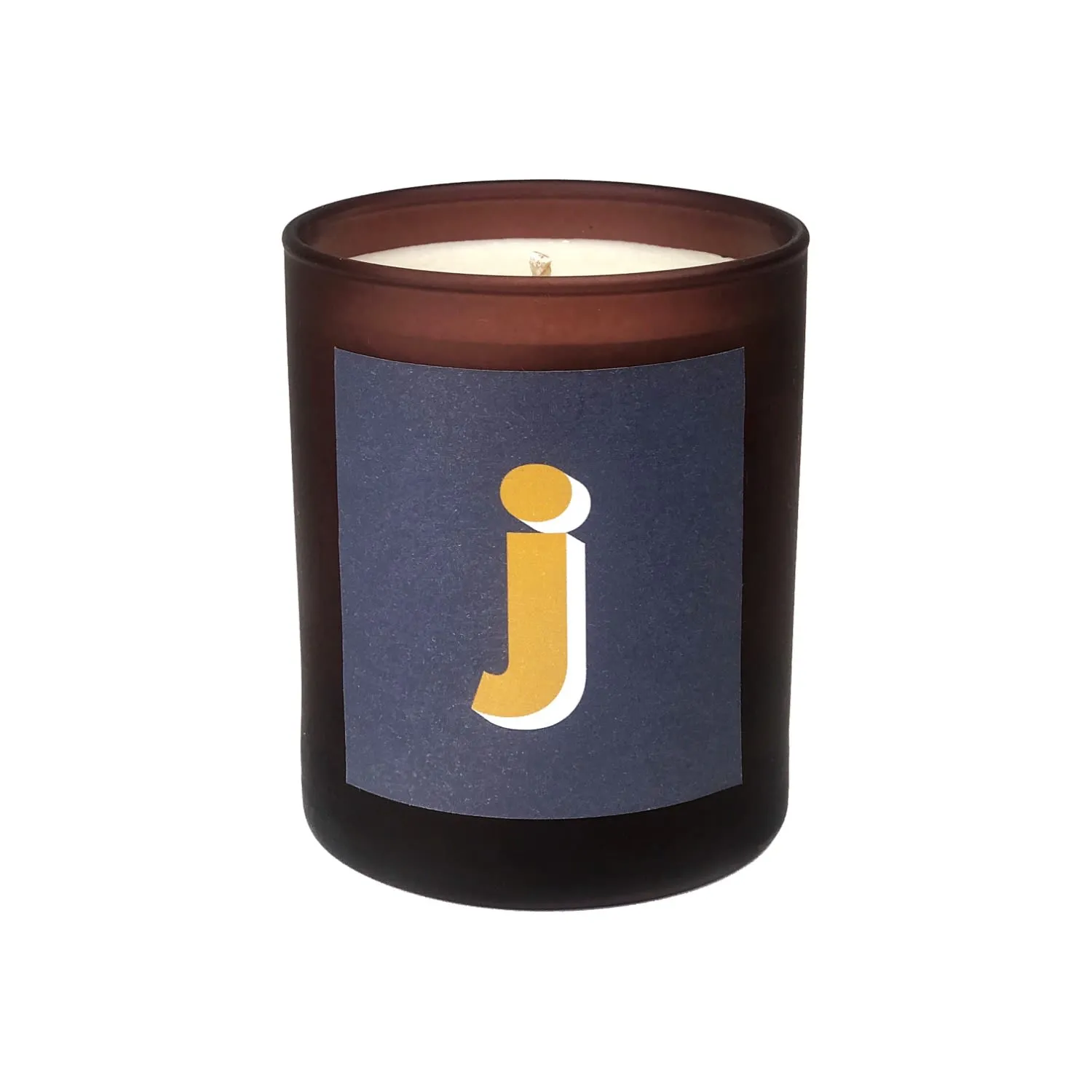 Nom Initial J Refillable Alphabet Candle - Blue