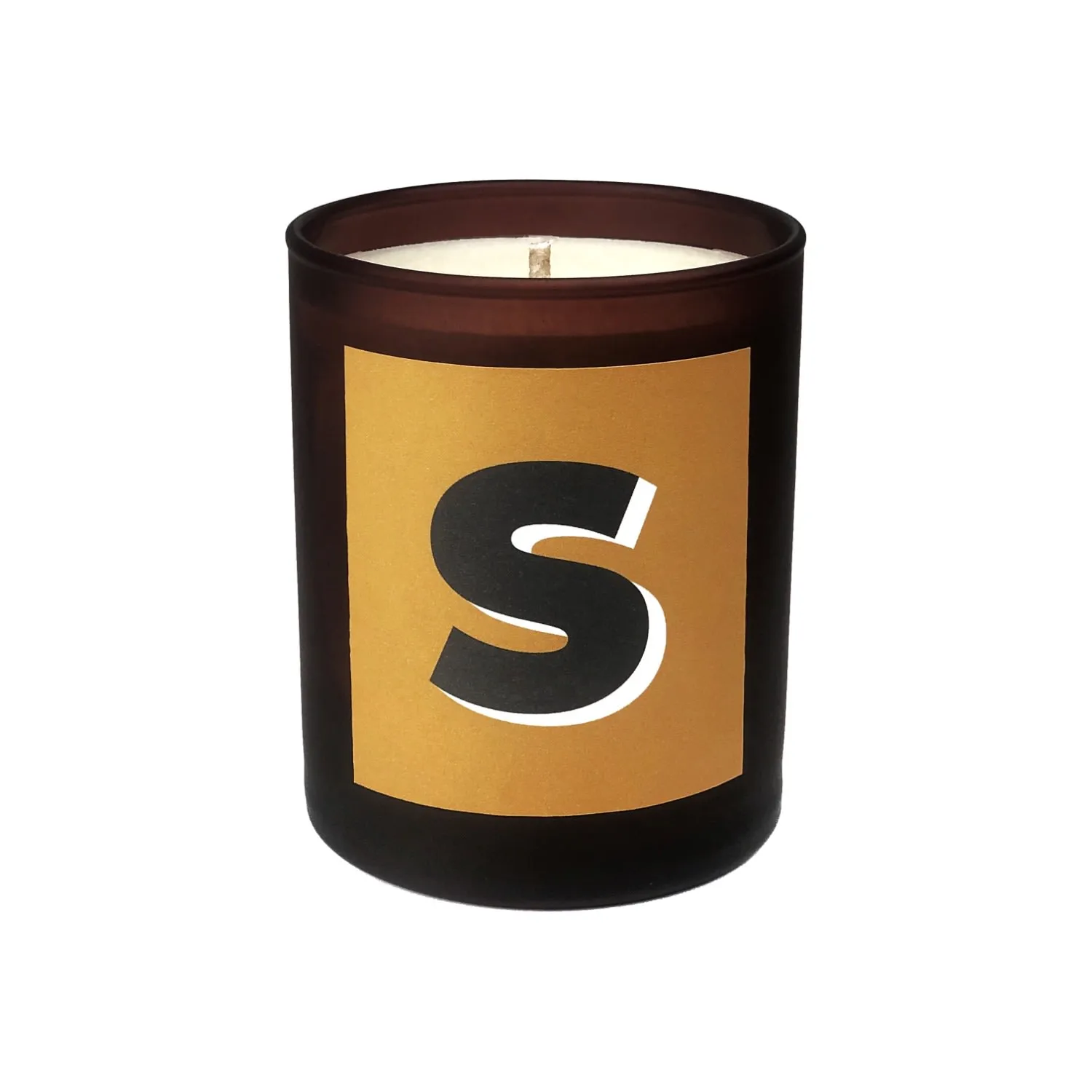 Nom Initial S Refillable Alphabet Candle - Orange