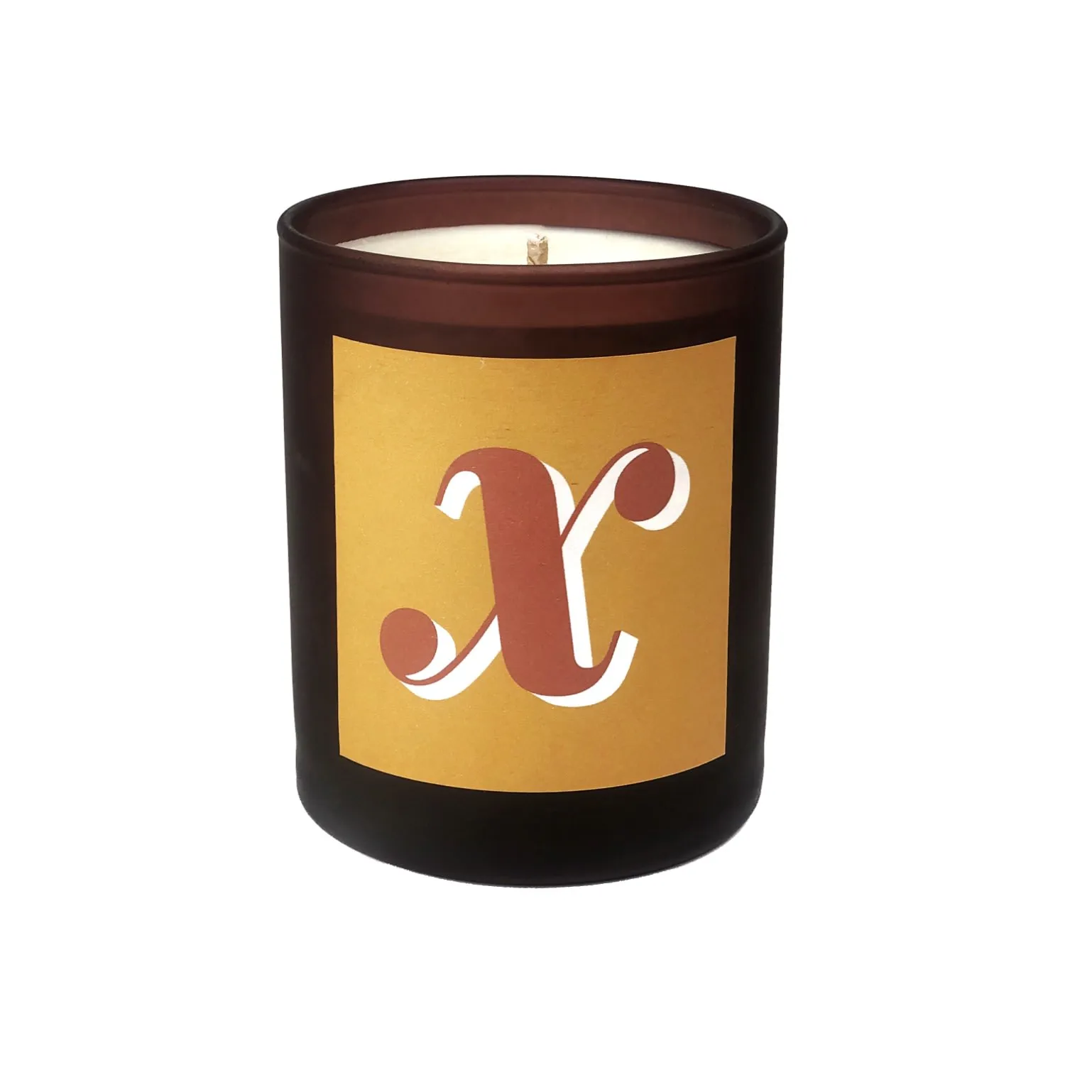 Nom Initial X Refillable Alphabet Candle - Orange