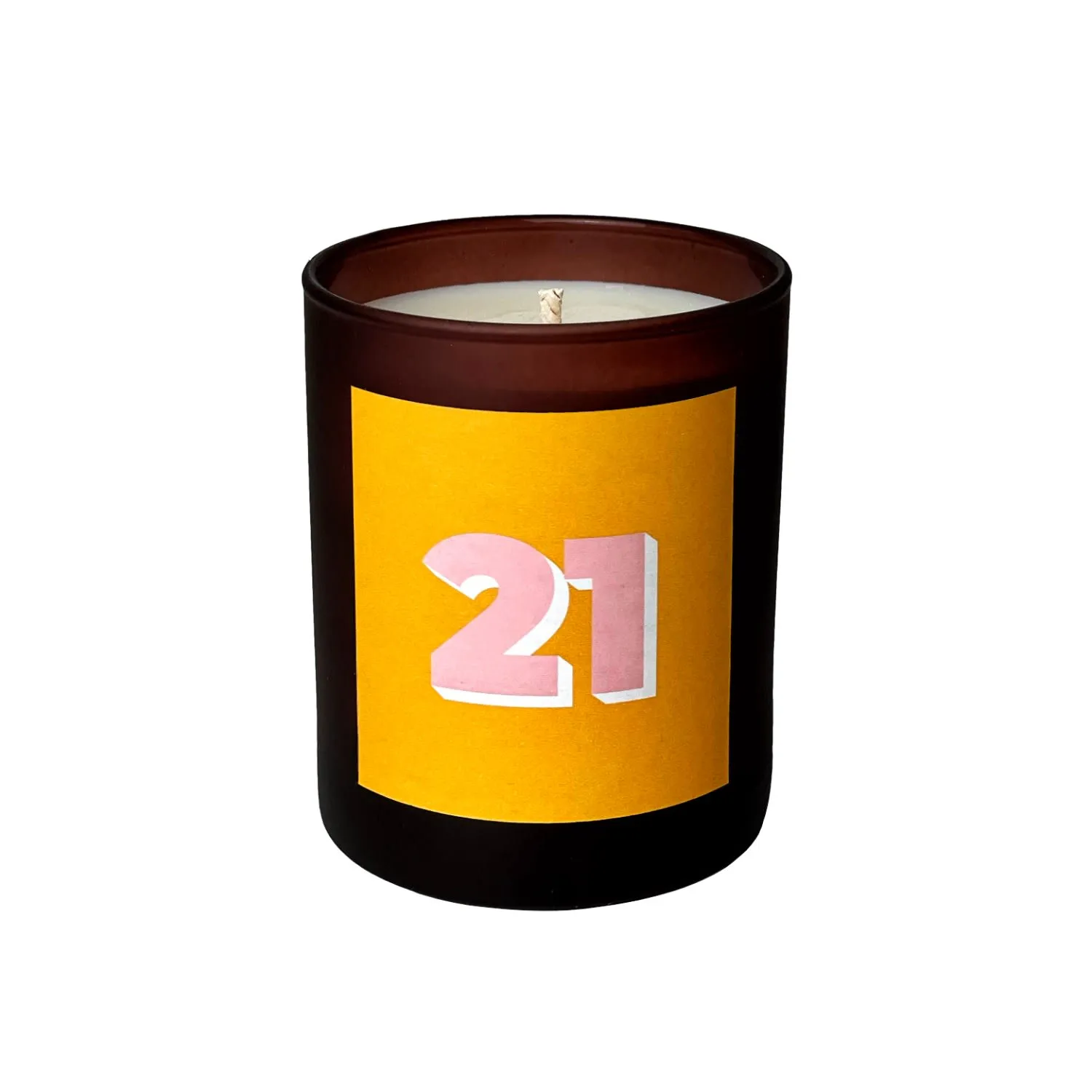 Number 21 Refillable Milestone Candle - Orange image