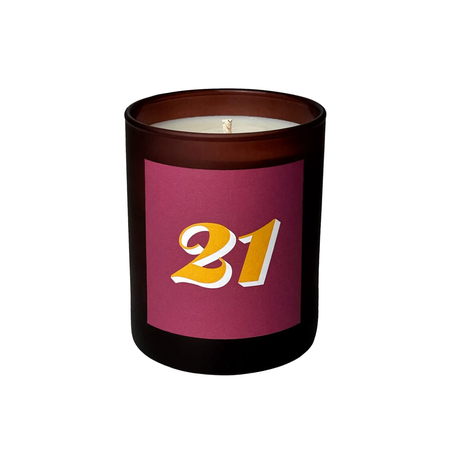 Number 21 Refillable Milestone Candle - Red