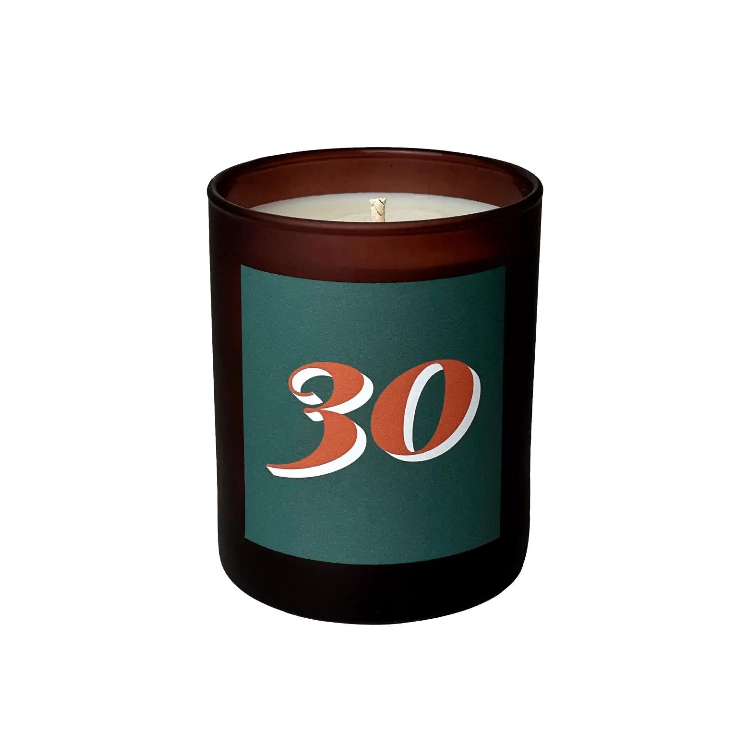 Number 30 Refillable Milestone Candle - Green
