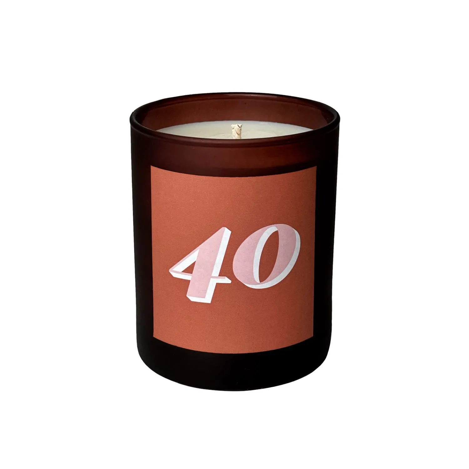 Number 40 Refillable Milestone Candle - Orange