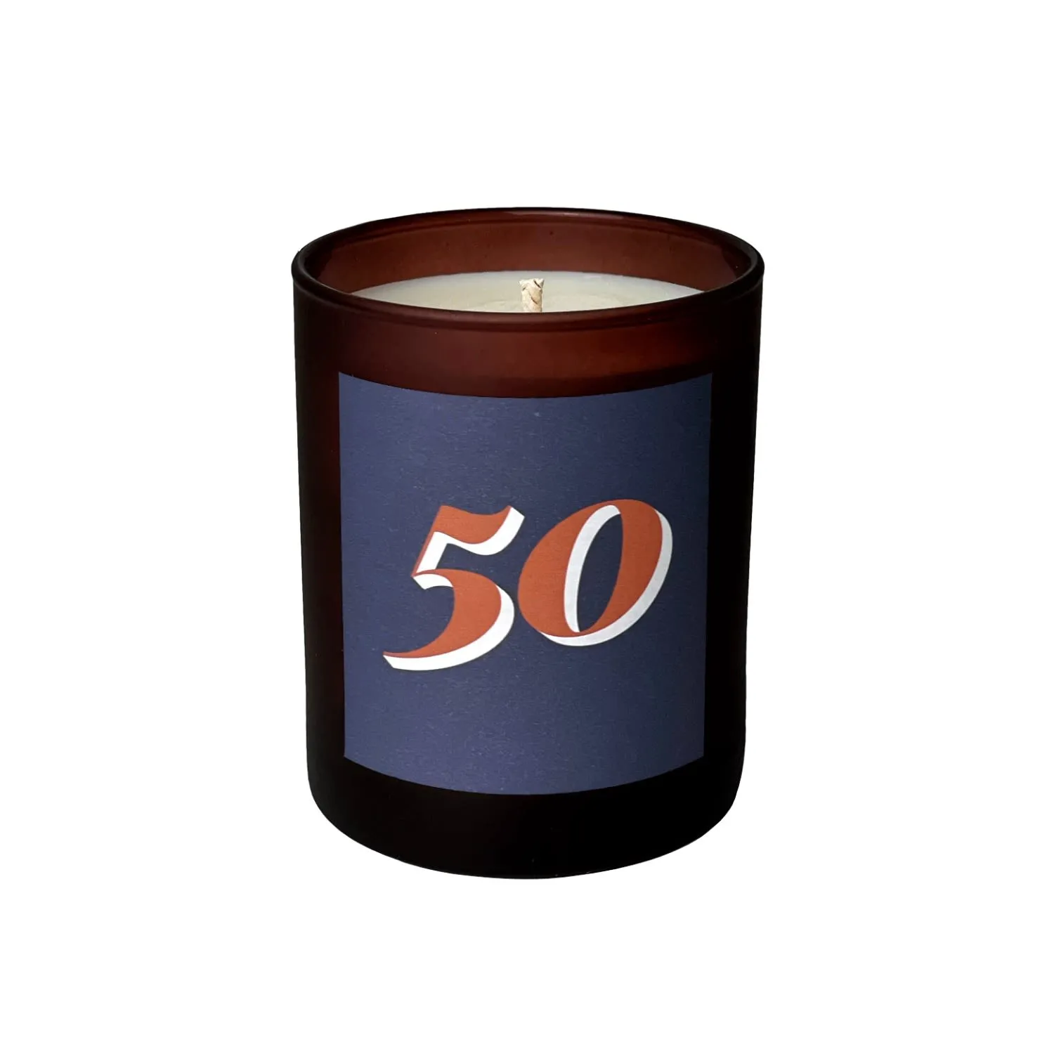 Number 50 Refillable Milestone Candle - Blue