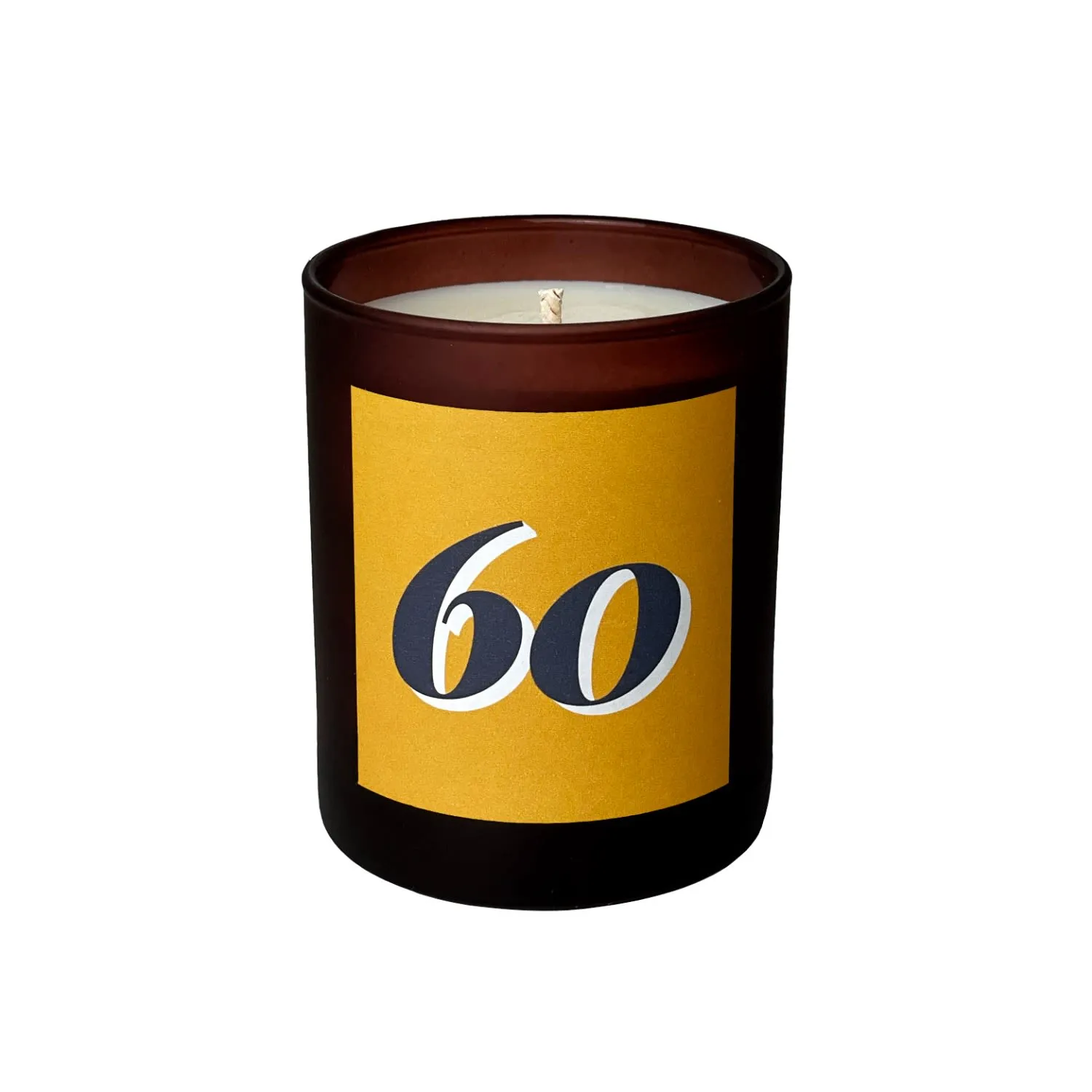 Number 60 Refillable Milestone Candle - Orange