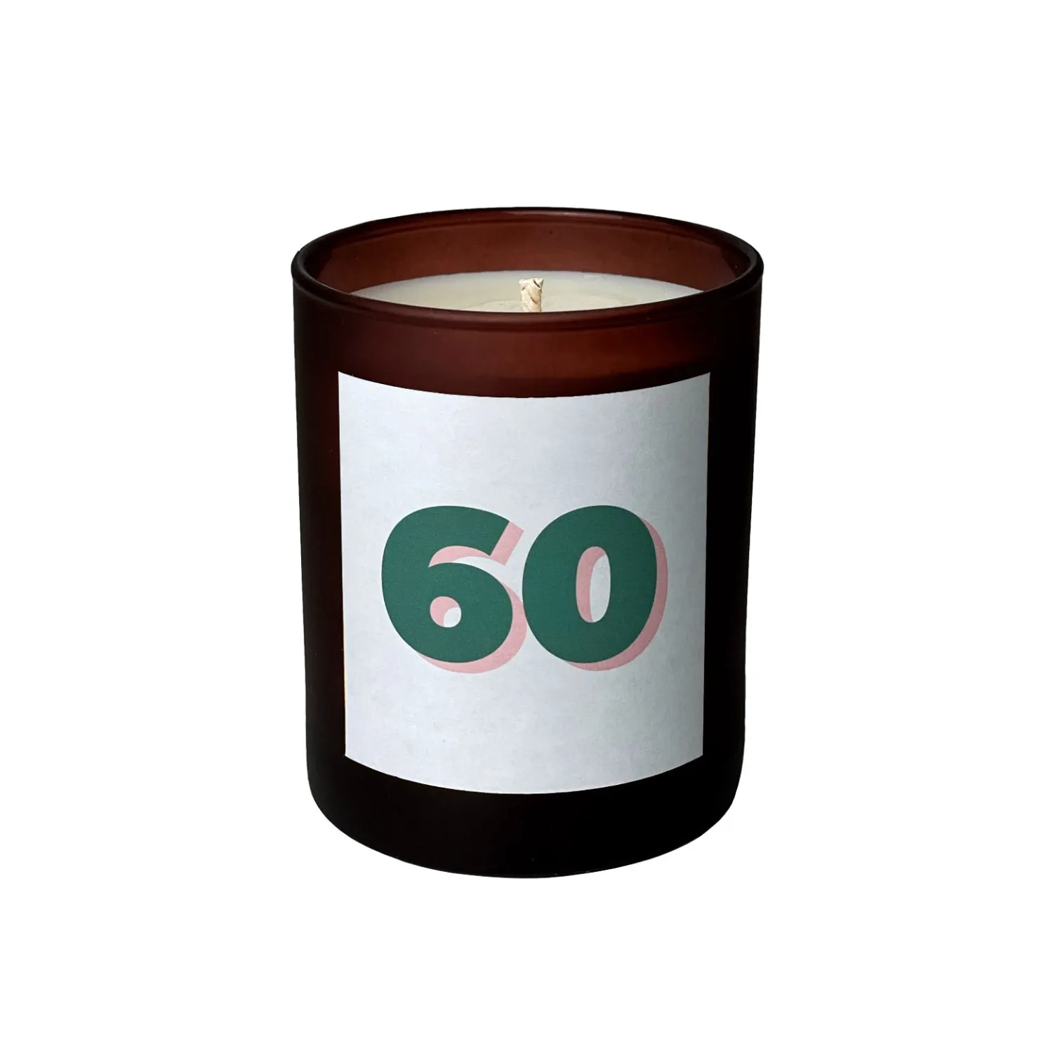 Number 60 Refillable Milestone Candle - White