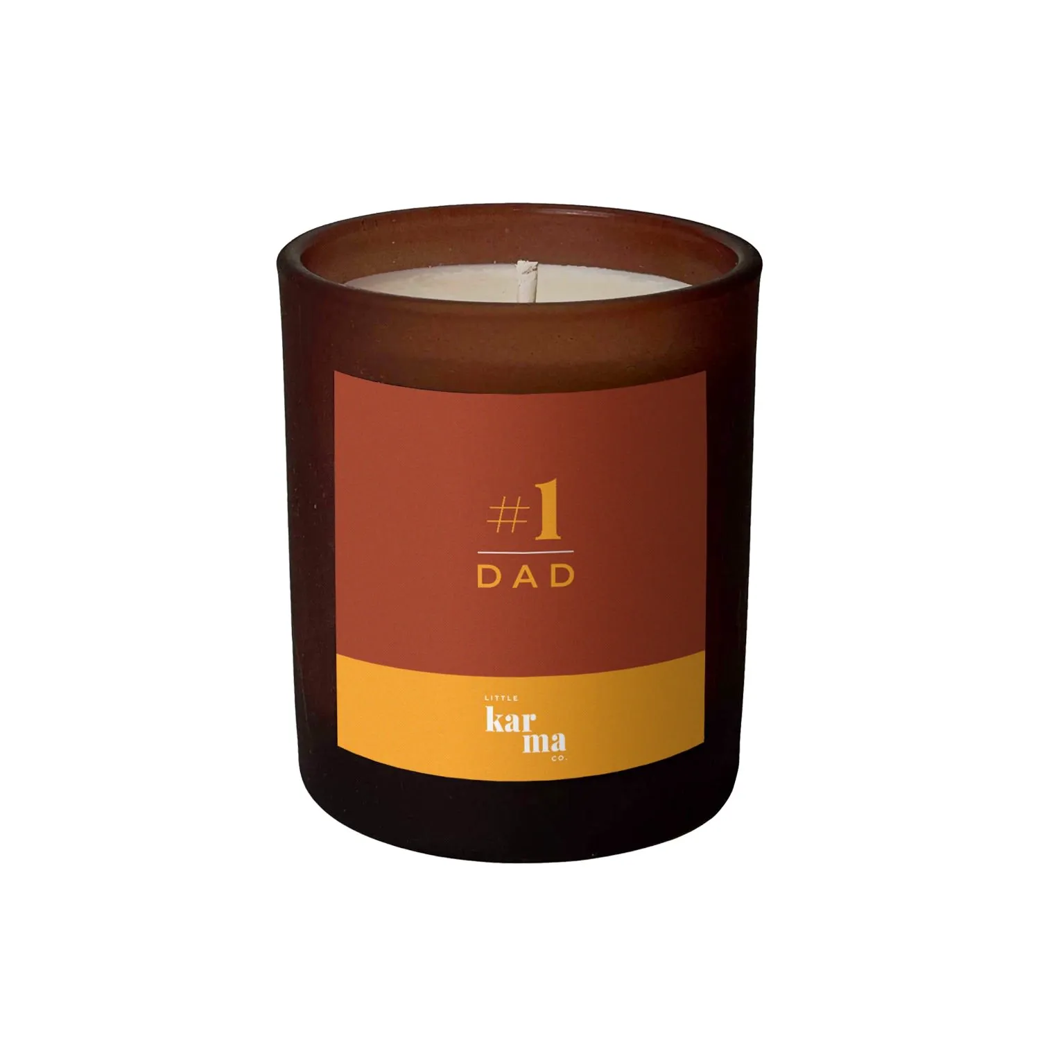 Number One Dad Candle Rosemary & Mint - Orange/Brown image