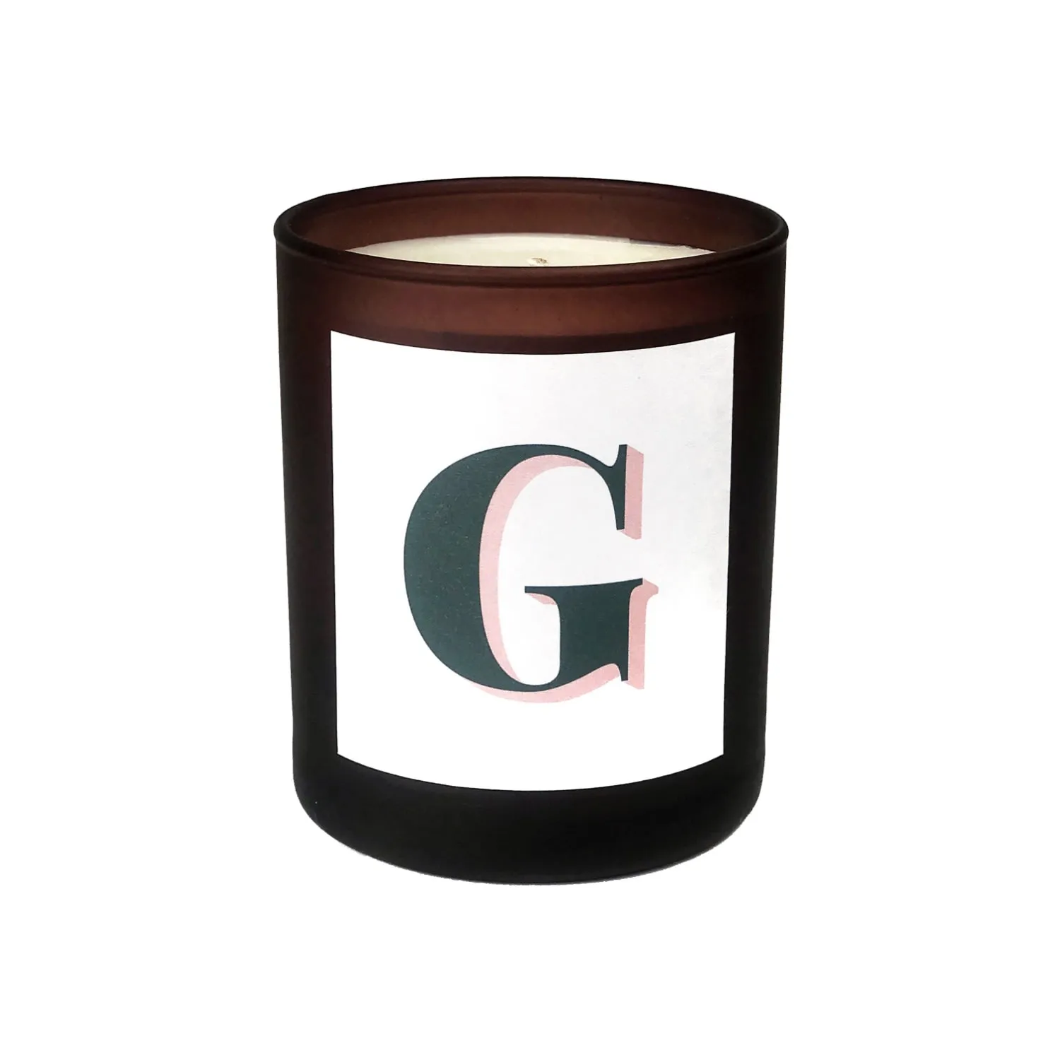 Sol Initial G Candle - White