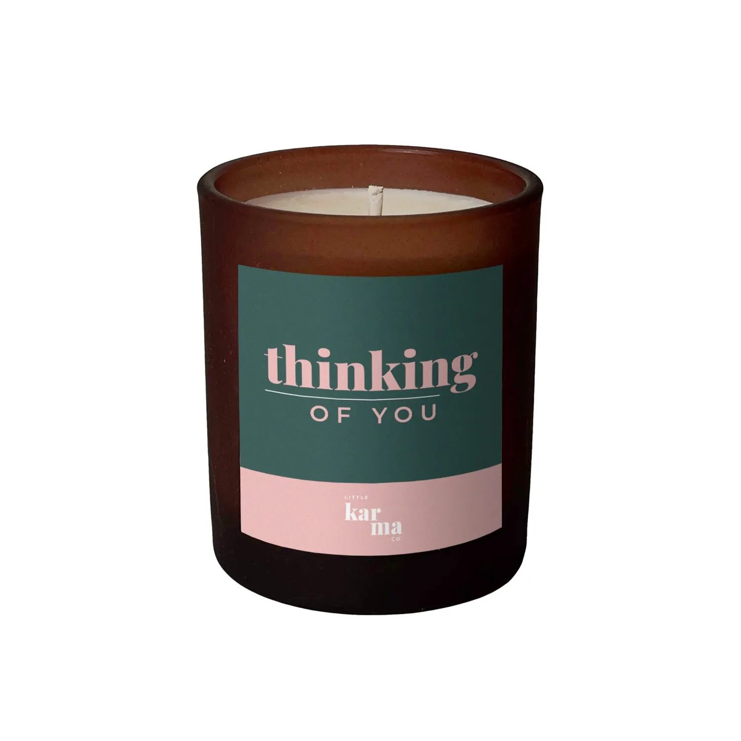 Thinking Of You Midi Candle - Pink/Green, Eucalyptus & Lime image
