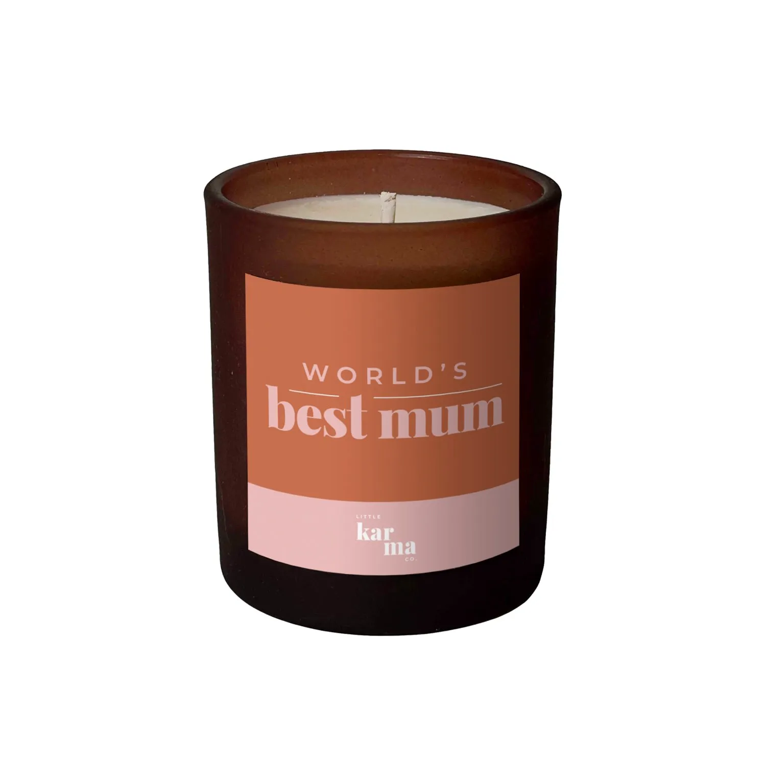 World's Best Mum Luna Large Refillable Candle - Orange
