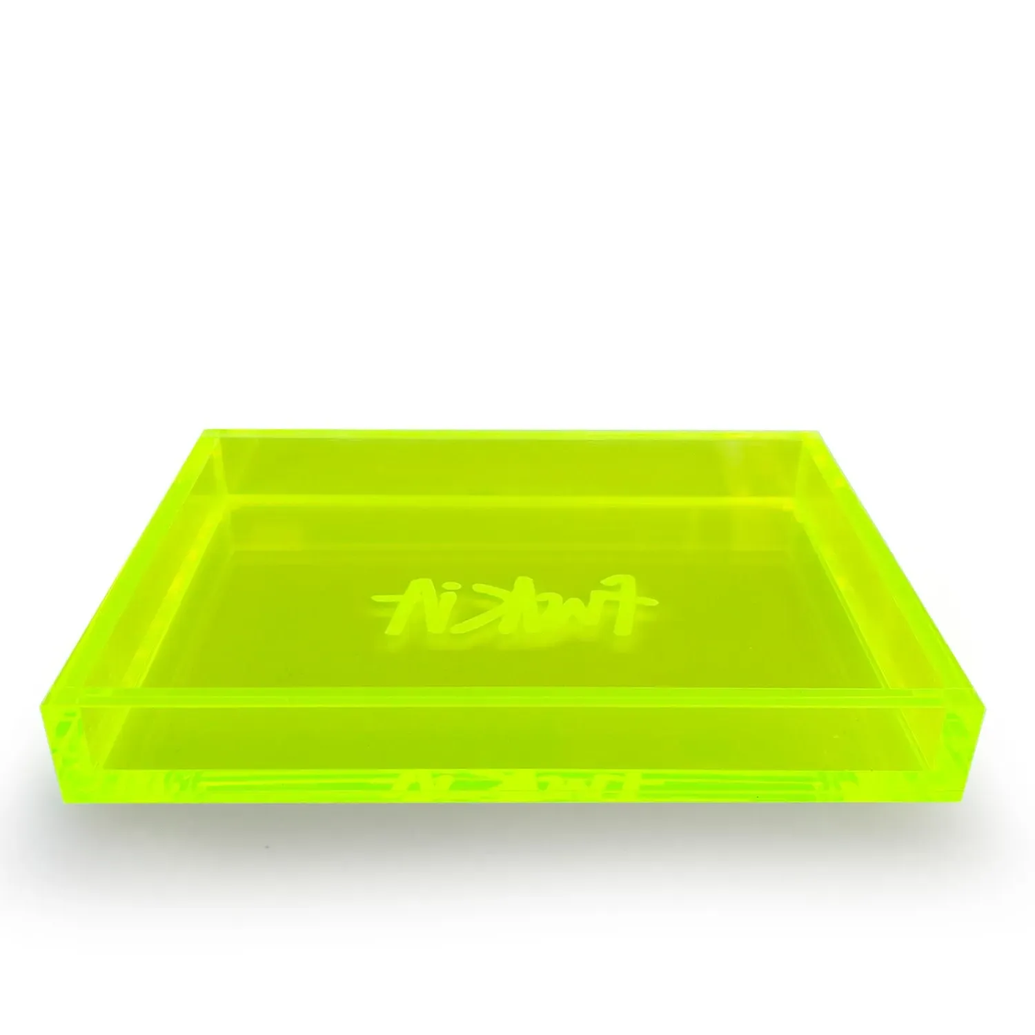 Fuck It Trinket Tray - Green, Neon Acrylic image