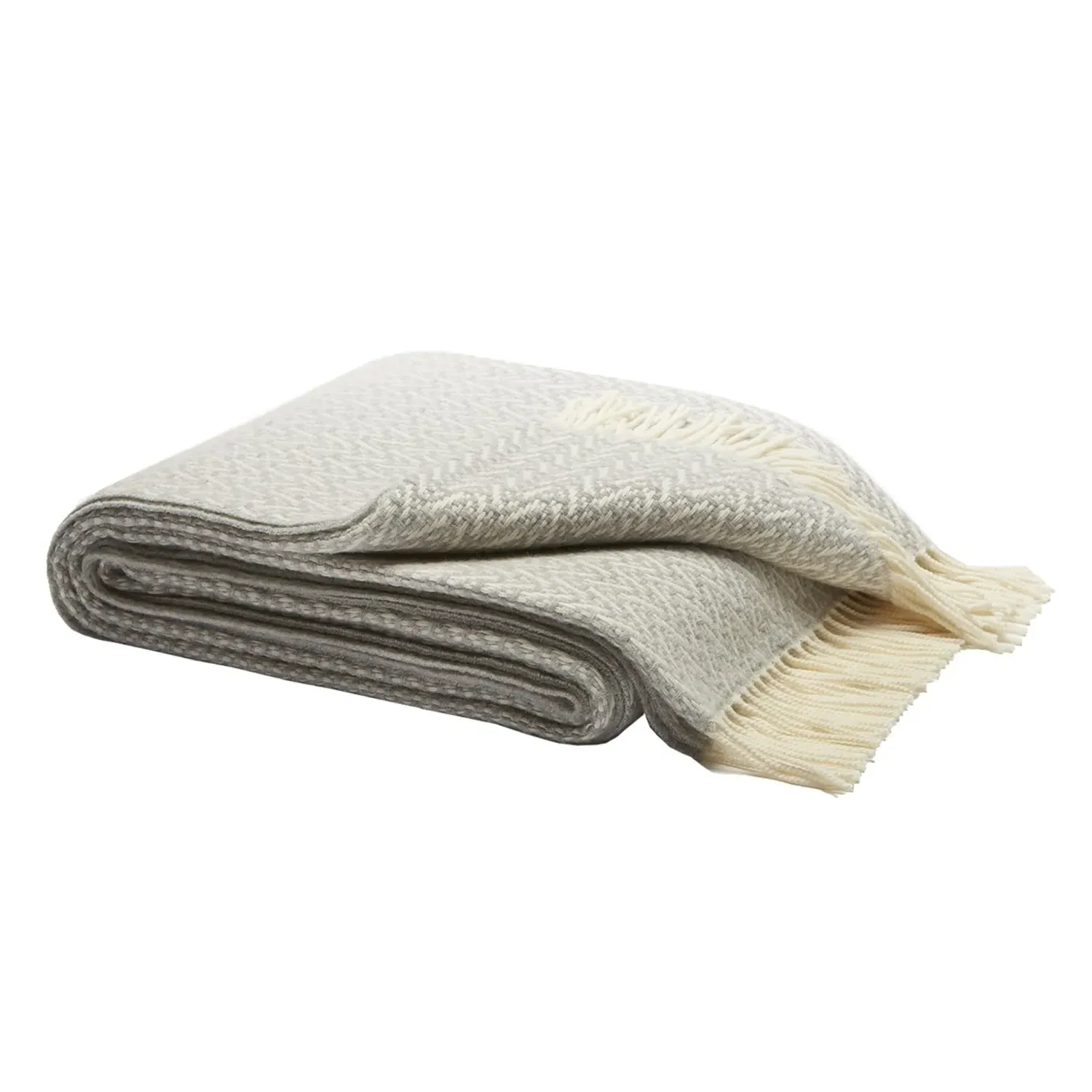 Indianina Cashmere Throw Blanket - Grey image