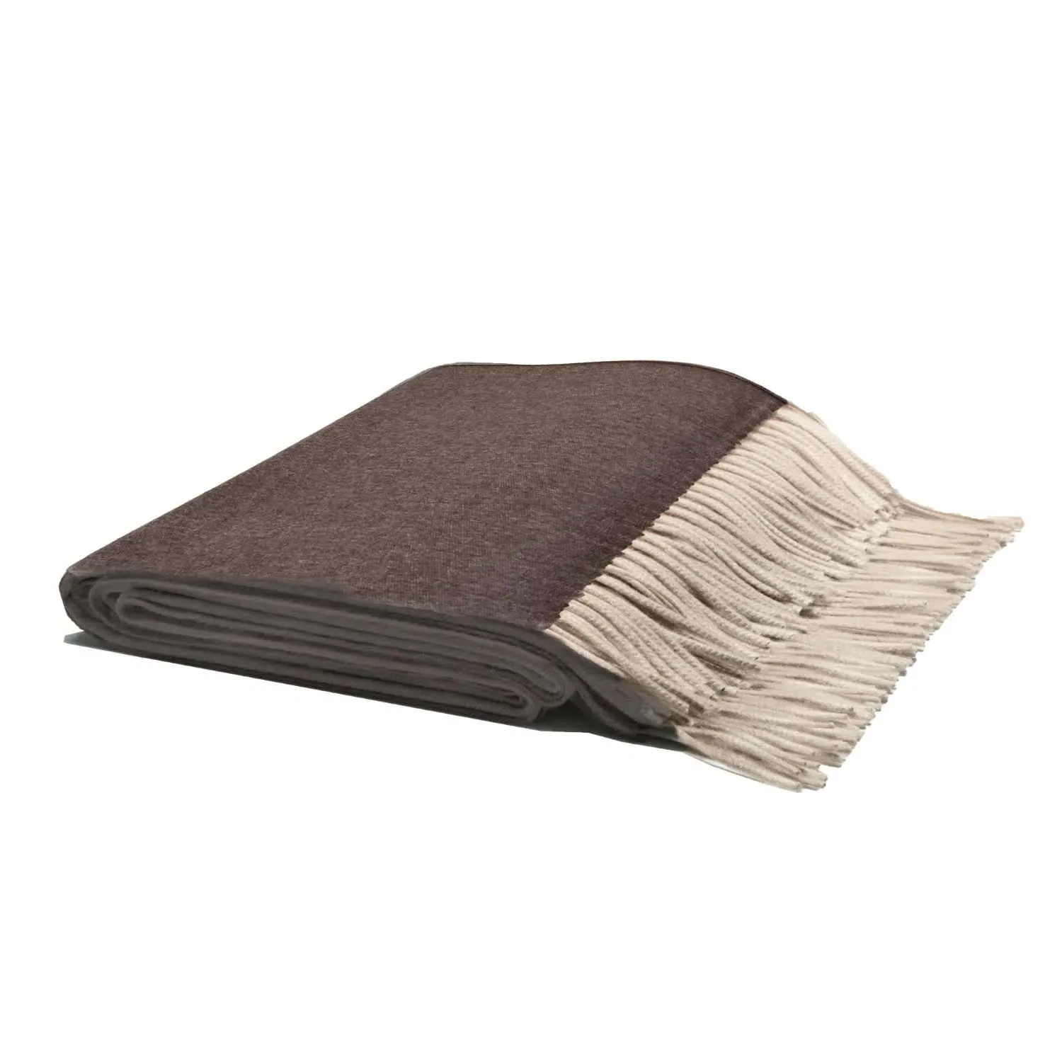Zibelline Fringe Cashmere Throw - Brown image