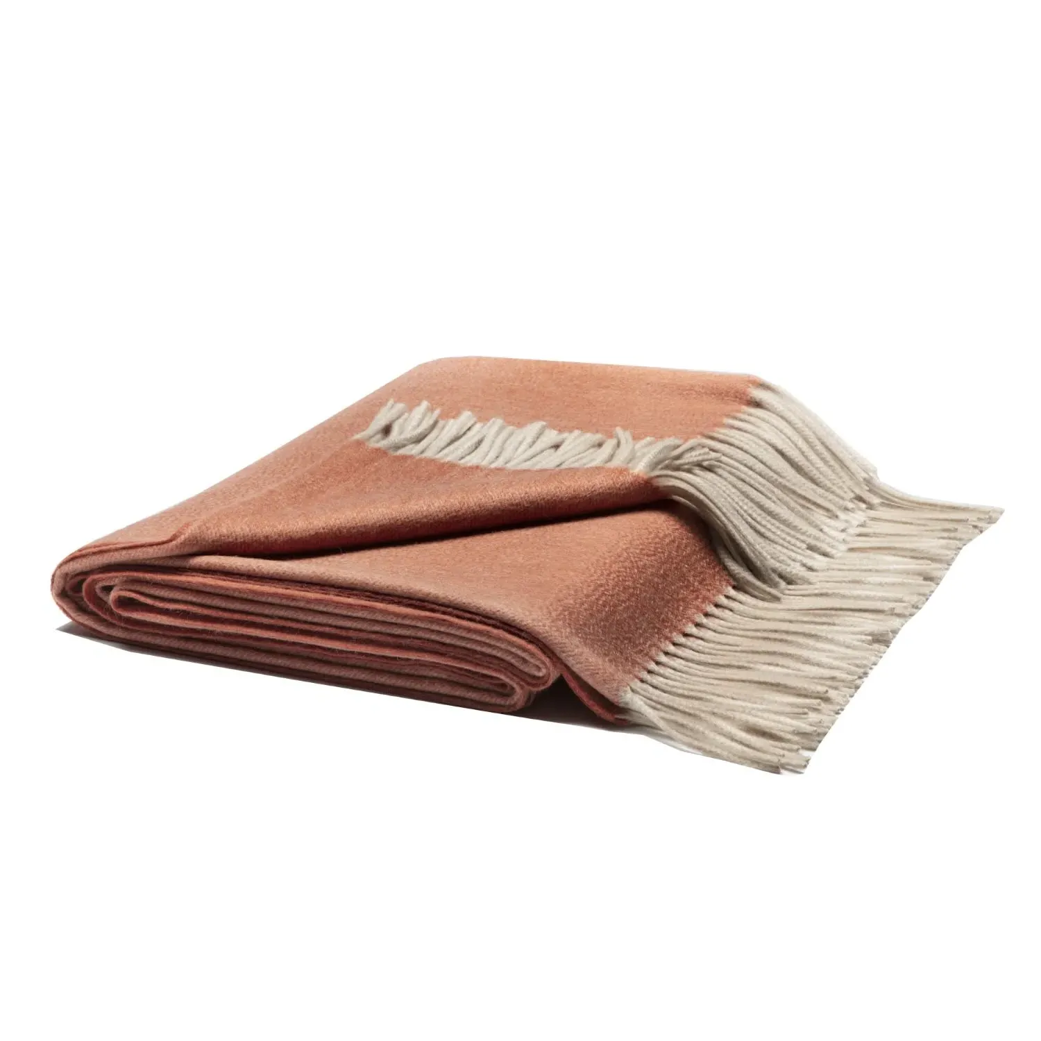 Zibelline Fringe Cashmere Throw - Orange