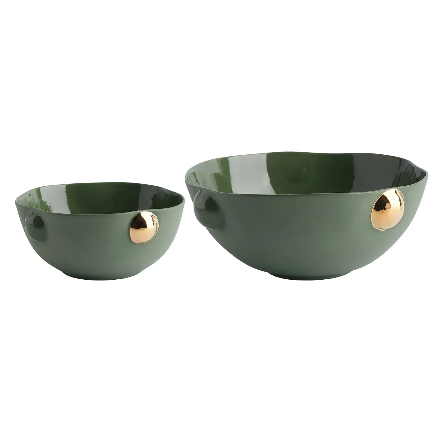 Cosmopolitan Porcelain Bowl Duo - Gold