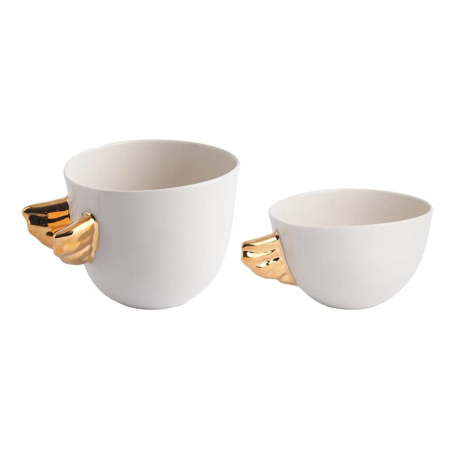 Volans Winged Porcelain Cup Duo - Transparent, Limoges Porcelain