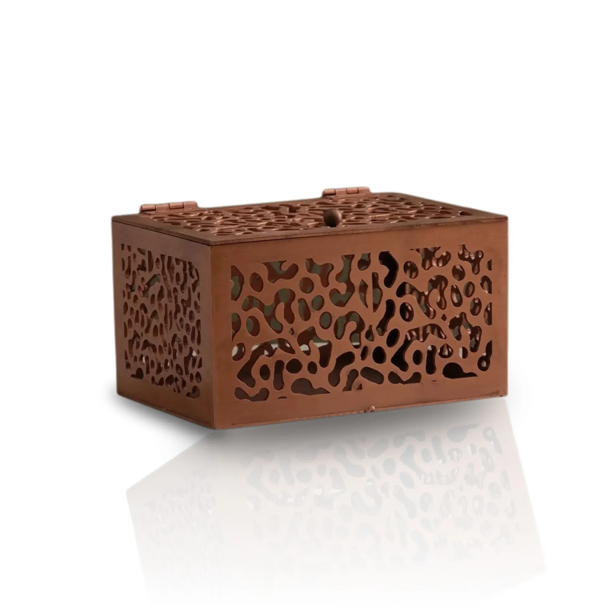 Abstract Cut-Out Storage Box - Copper, Brass image
