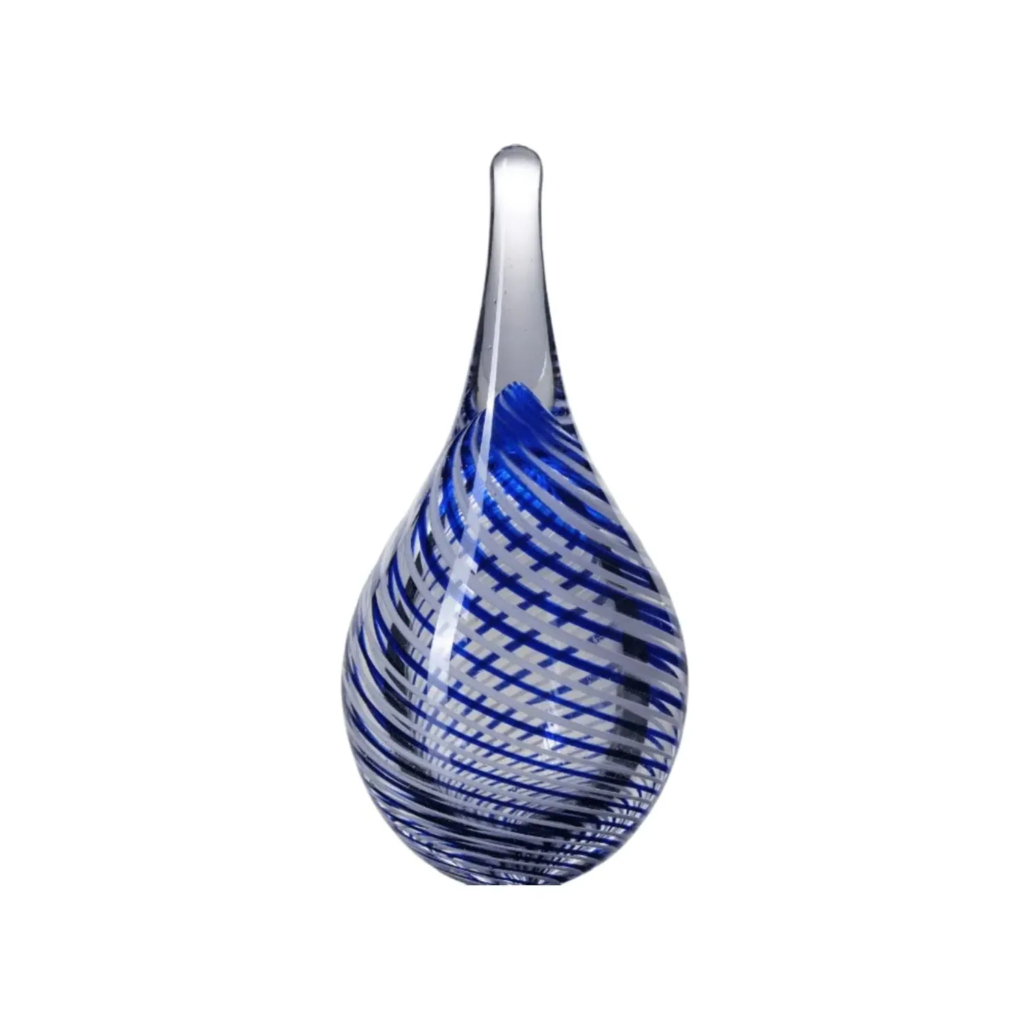 Filigrana Appuntita Hand-Blown Glass Sculpture - Blue, Glass image