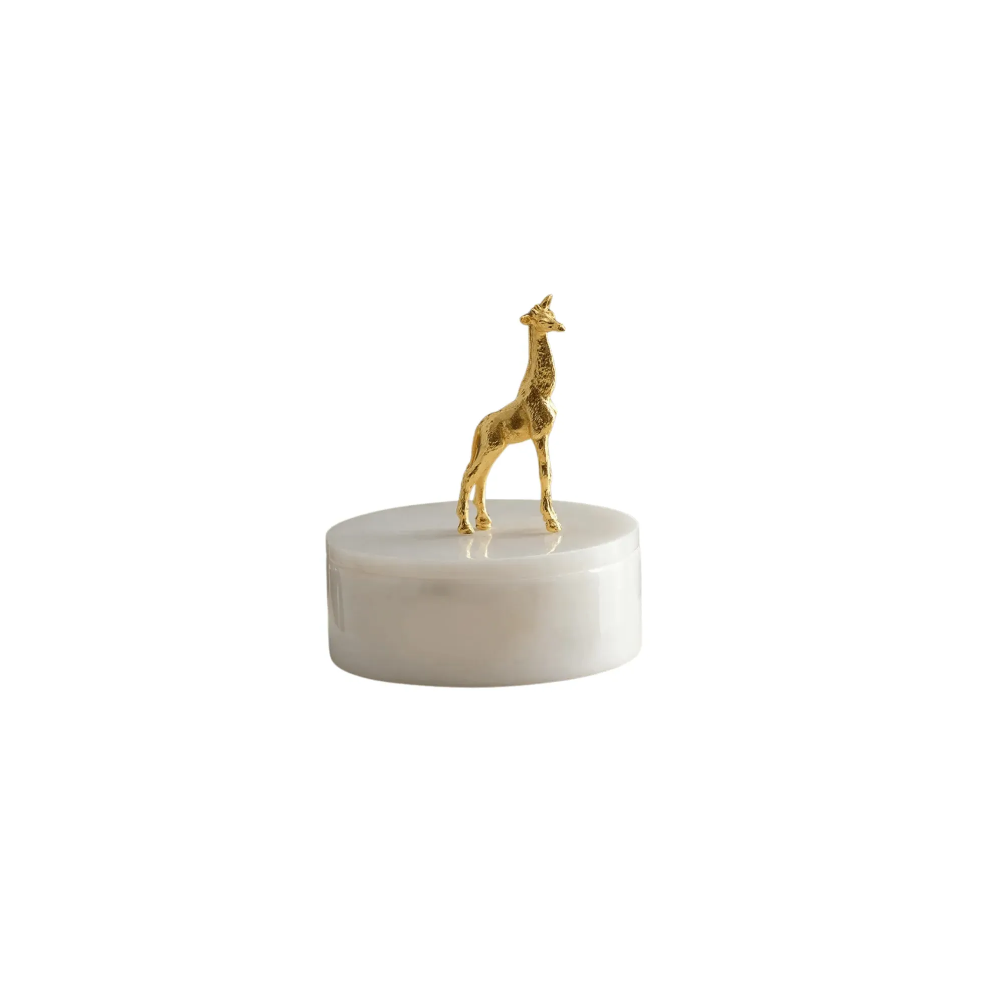 Giraffe Storage Jar - Gold, Ceramic image
