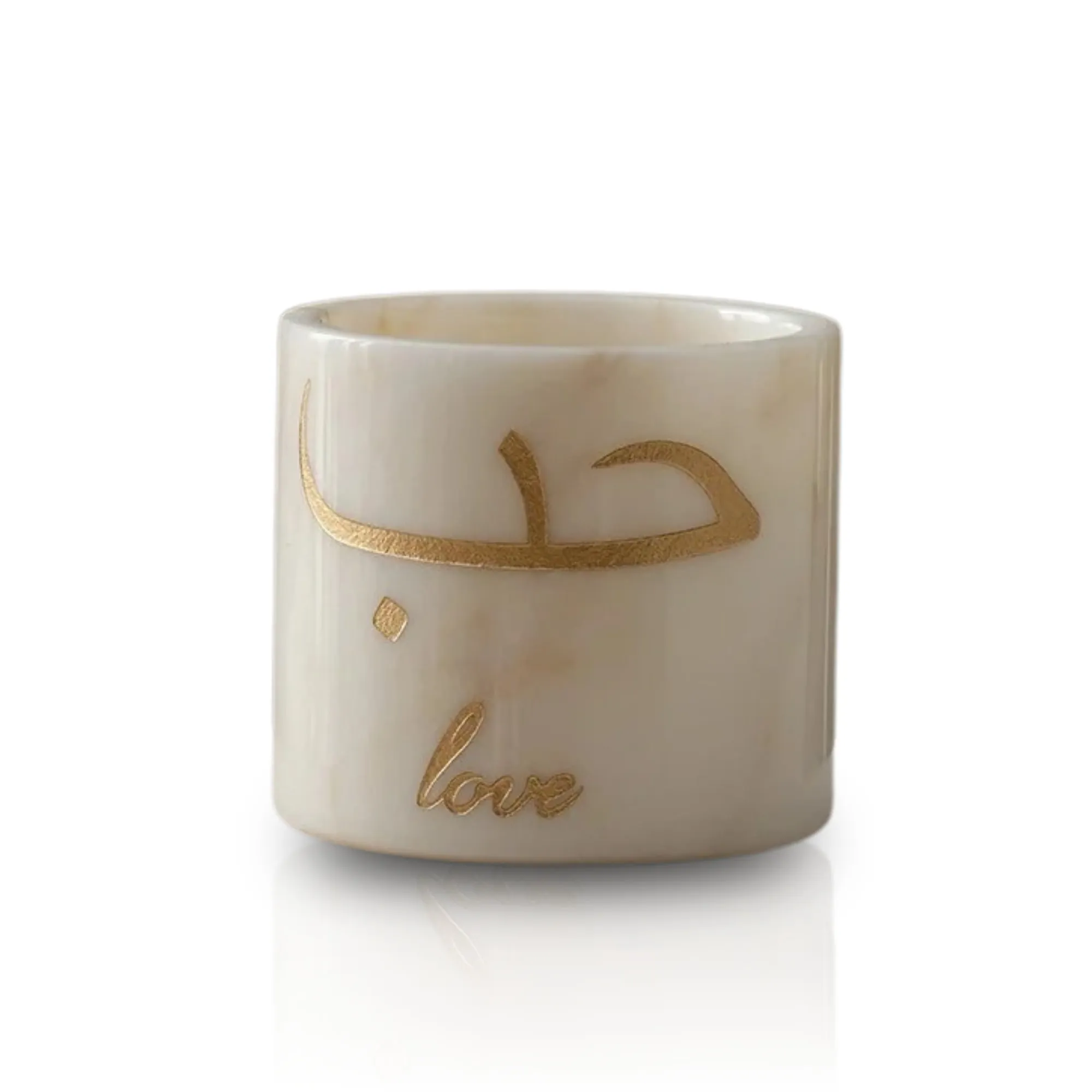 Hubb Love Marble Candle Holder - White, Marble