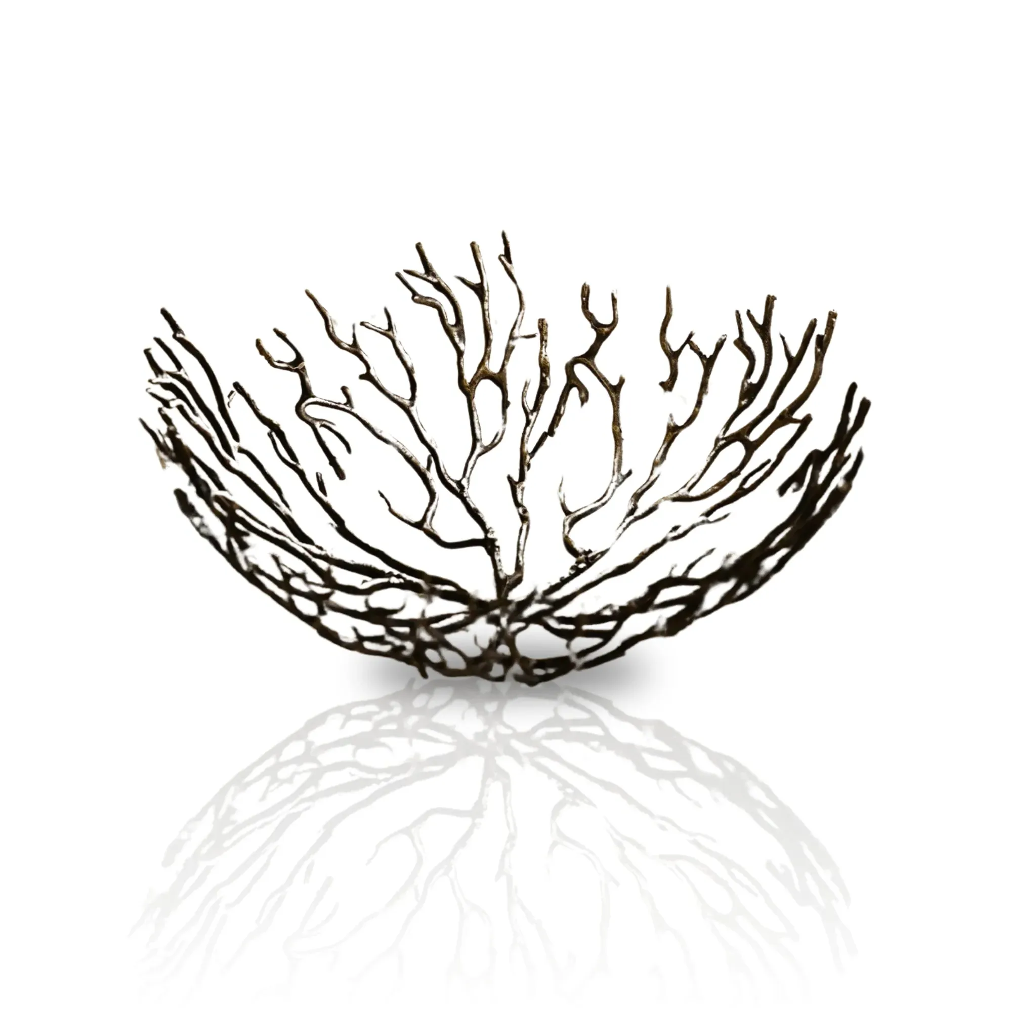 Large Branch Bowl - Black, Brass image