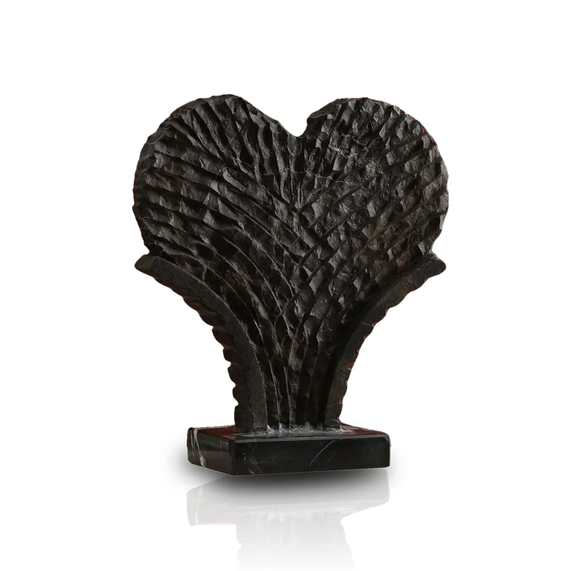 Love Hand-Carved Marble Sculpture - Black image