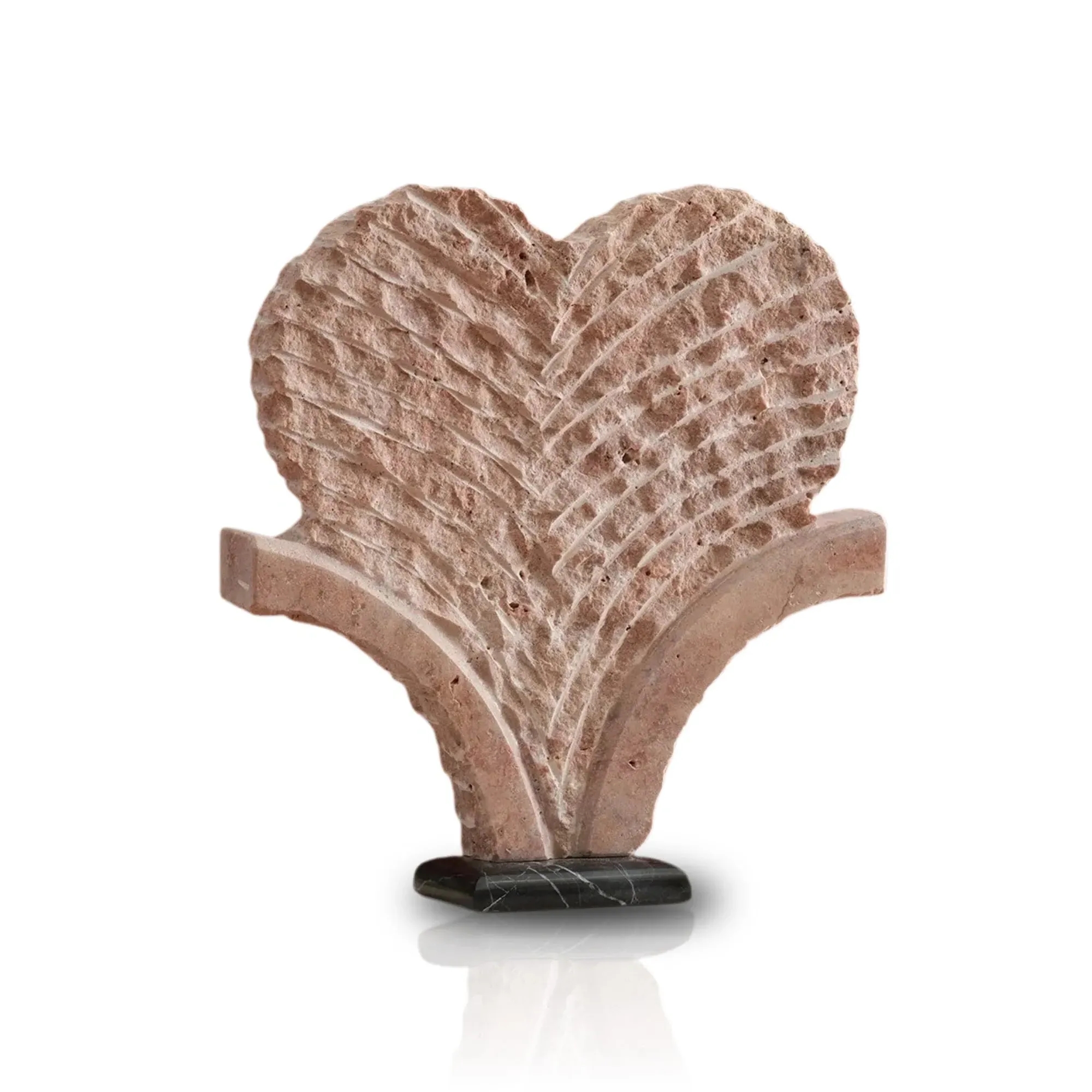 Love Hand-Carved Marble Sculpture - Pink