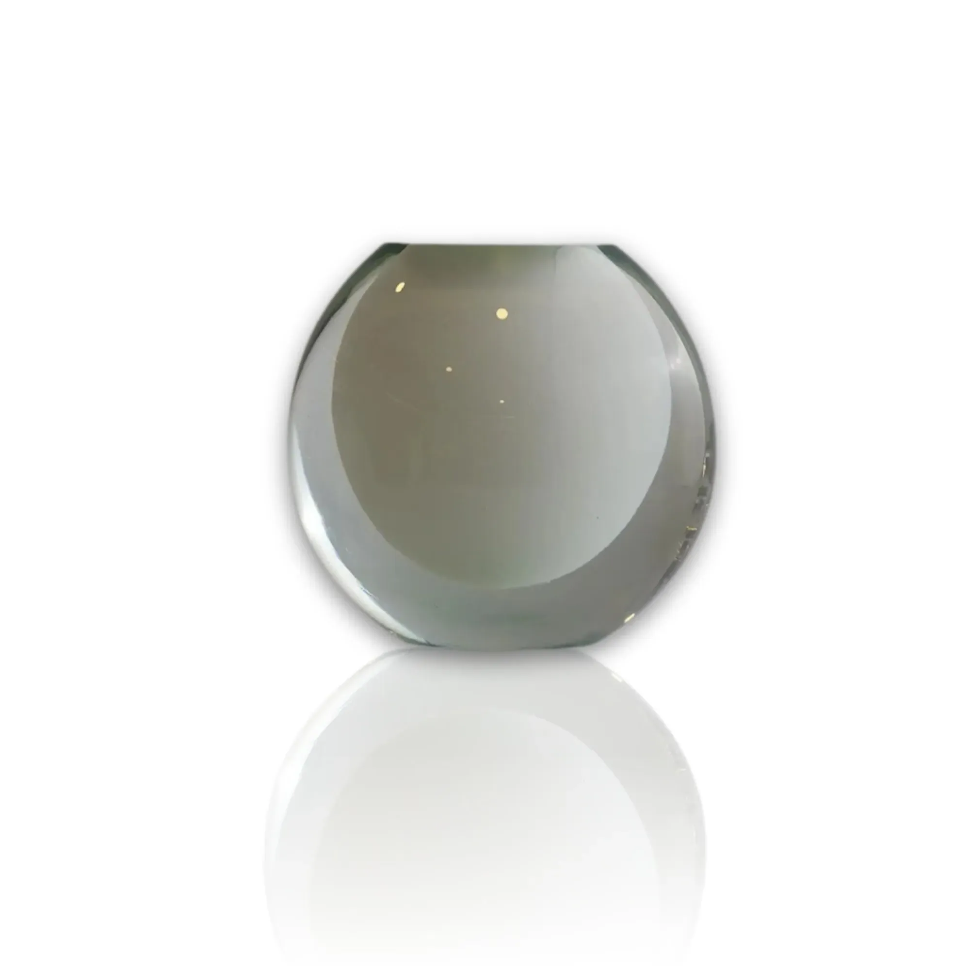 Murano Glass Sphere Sculpture - White, Glass