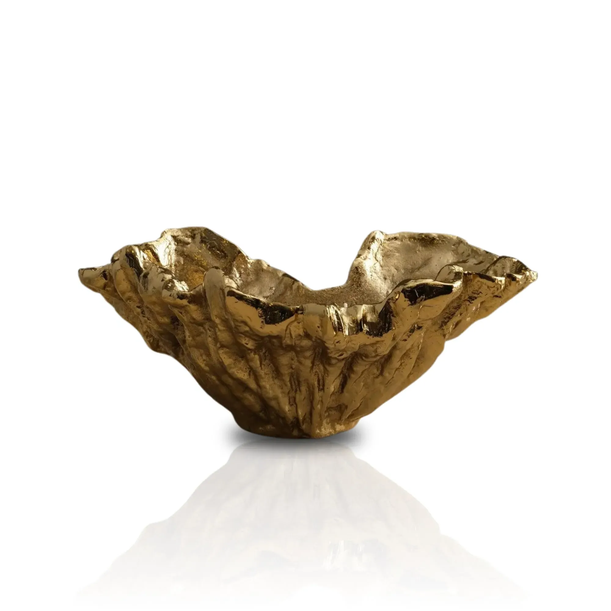 Sculptural Abstract Vase - Gold, Brass image